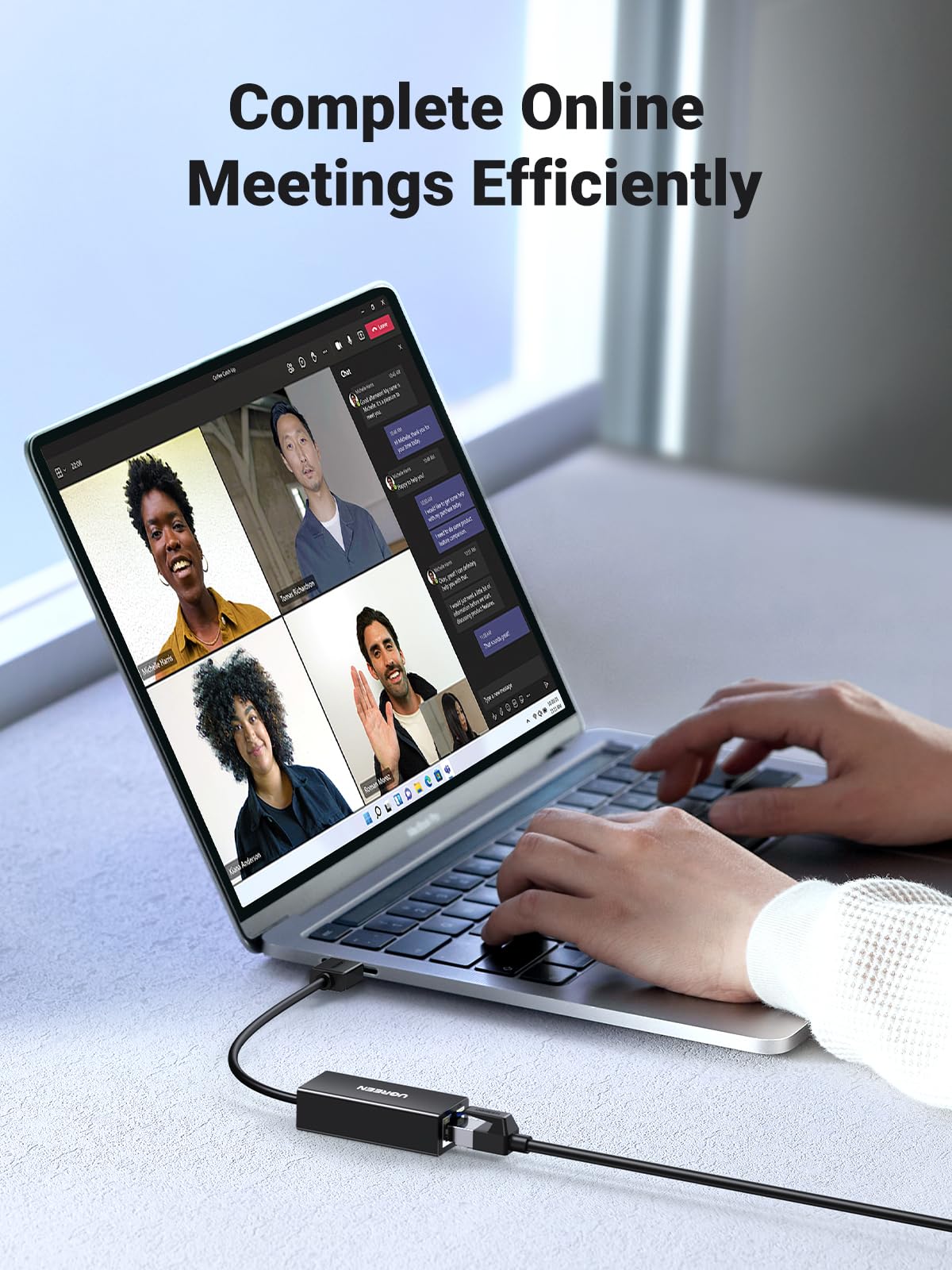 Ugreen Usb To Ethernet Adapter, 1000Mbps Ethernet Adapter With Usb 3.0, Driver Free, Rj45 Lan Network Adapter Compatible With Ni