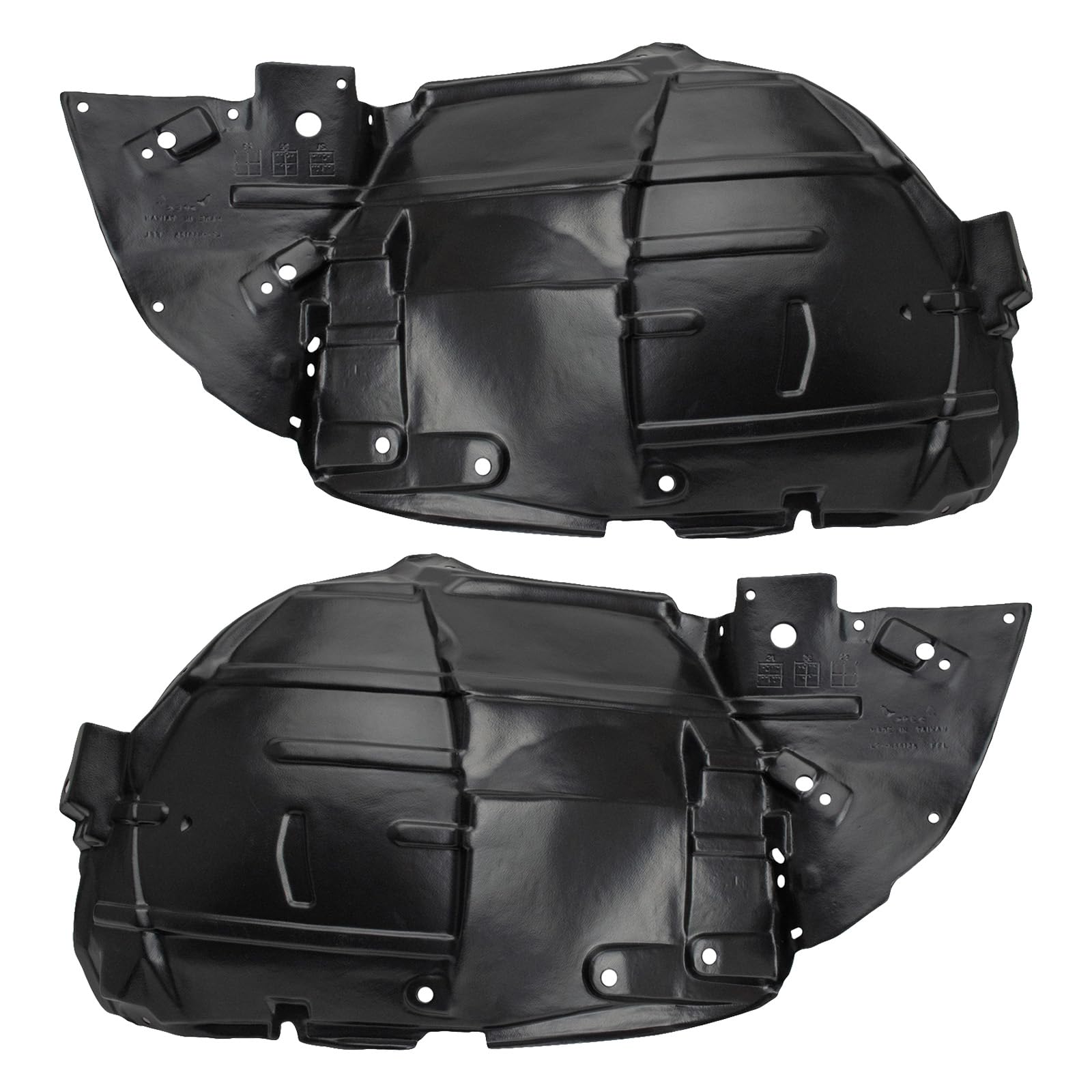 Trq Front Inner Fender Liner Set Compatible With 2003-2007 Infiniti G35 In1250106 In1251106