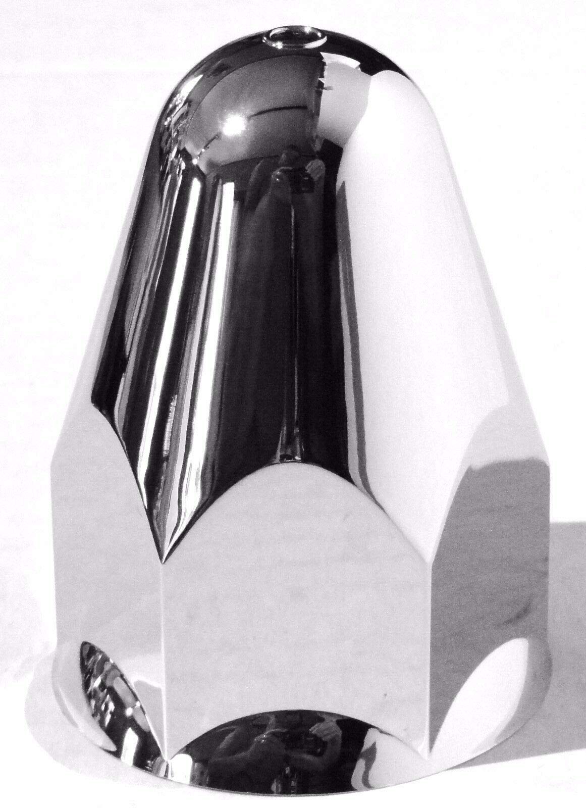 United Pacific 10045 Wheel Lug Nut Cover Set, 1-1/2'' x 2-3/4'', Chrome, Plastic, Bullets, Push-On Style