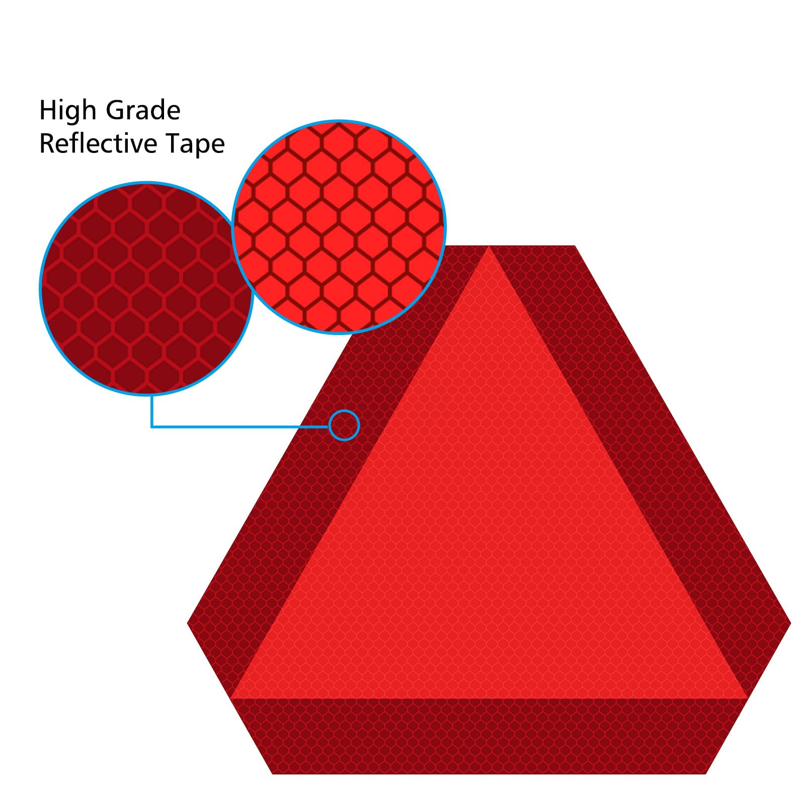 3 Pack Slow Moving Vehicle Triangle Sticker,8 X 7 Inch Diamond Grade Reflective Slow Moving Vehicle Sign For Golf Cart Tractor U