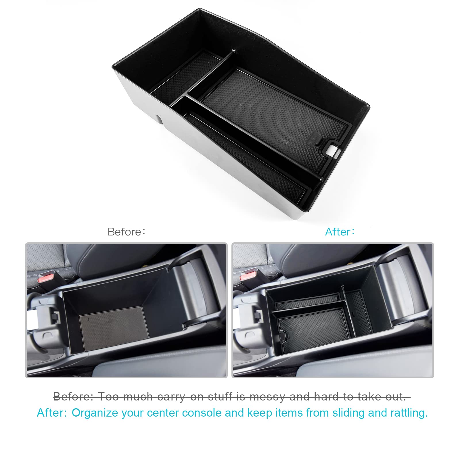 Cdefg For 2023 2024 Hr-V Center Console Organizer For 2023 2024 Hnoda Hr-V Console Armrest Tray Storage Box Secondary Insert Tra