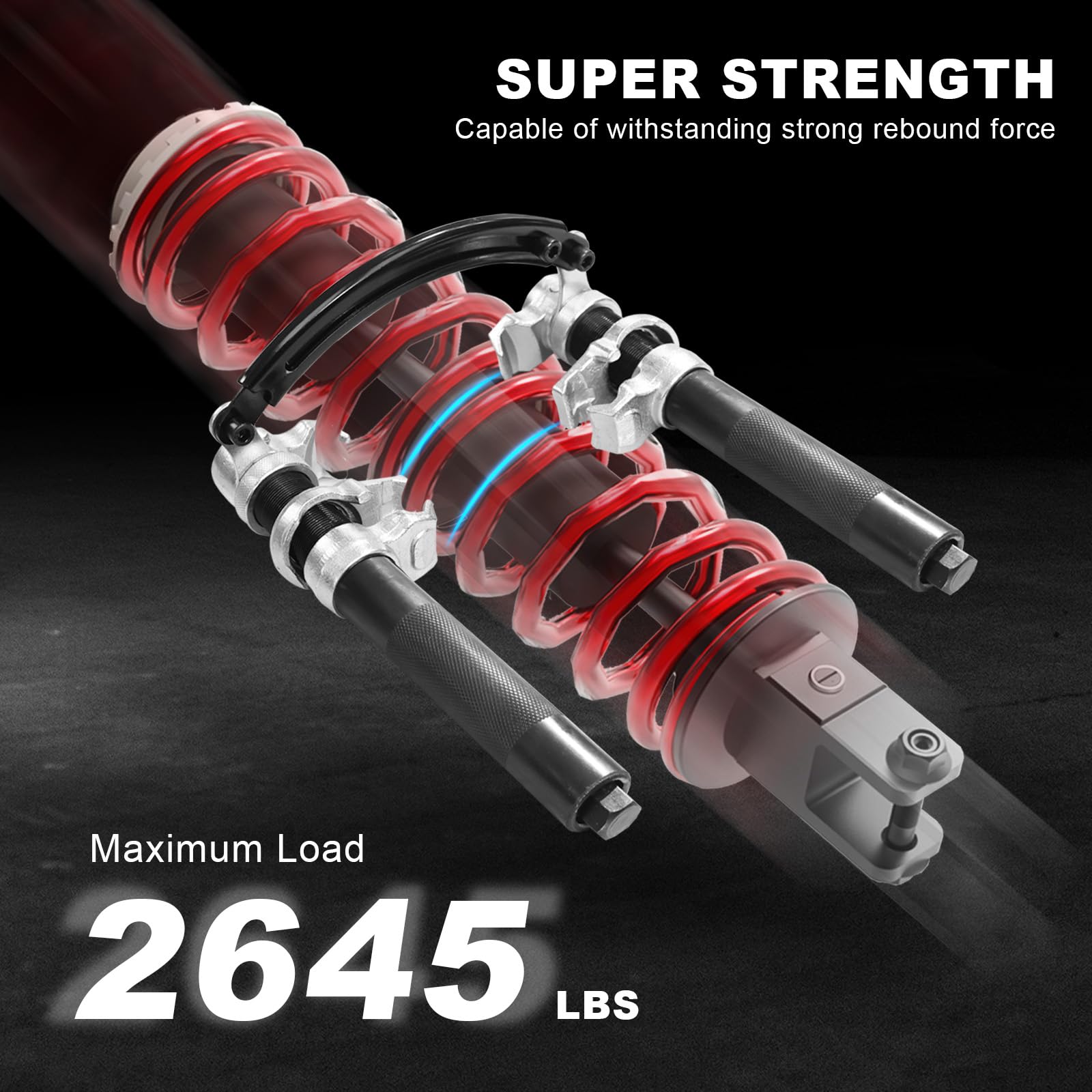 Jack Boss 2-Piece Coil Spring Compressor Tool Heavy Duty Macpherson Strut Spring Compressor Set with Safety Jaws and Holder, Max