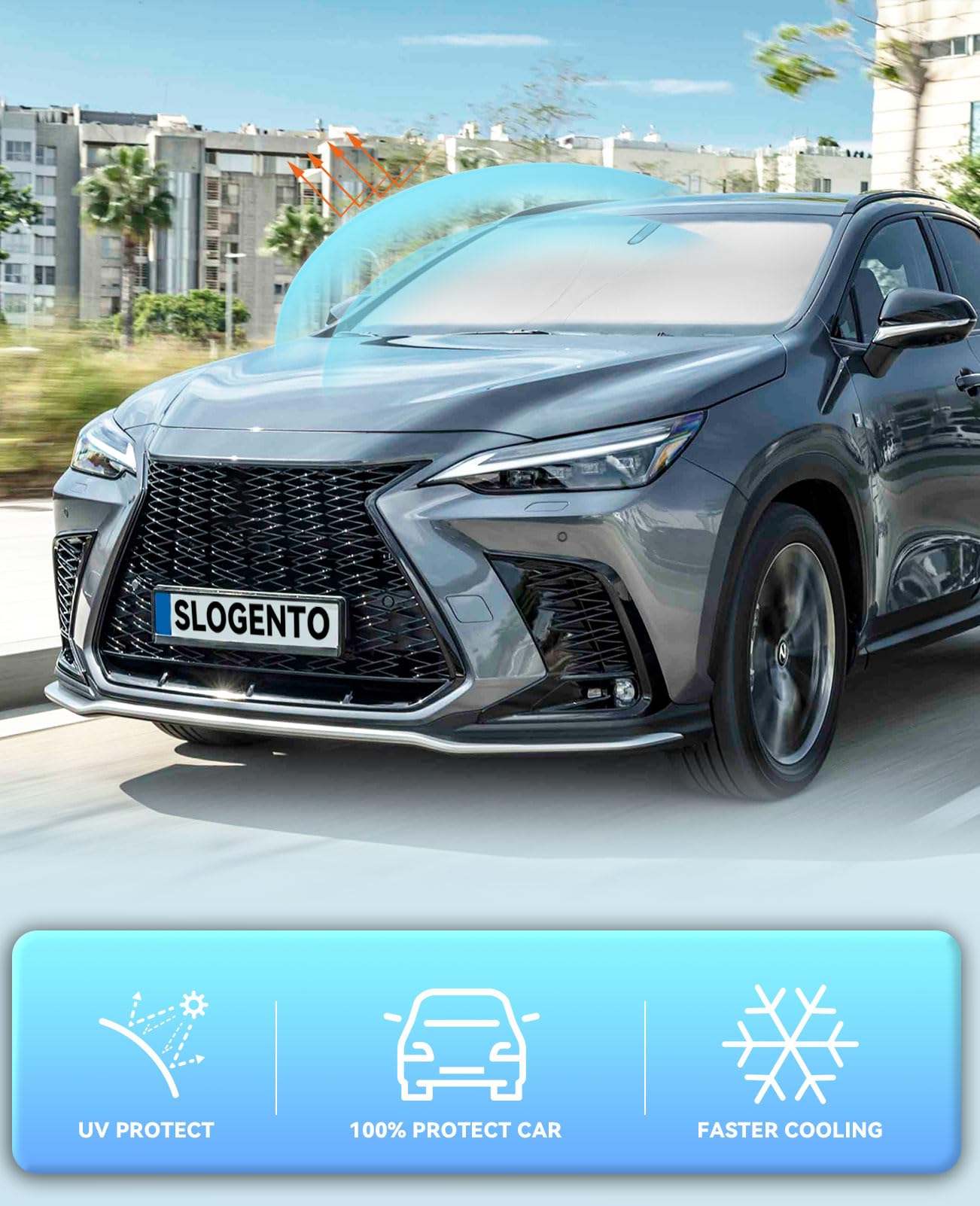 Sun Shade For Nx300H/Nx300/Nx200T Windshield Sunshades For 2015-2020 2021 Lexus Nx Suv Windshield Cover For Nx300 Nx300H Front W