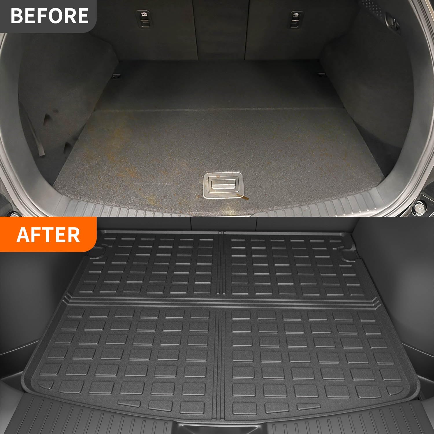 powoq Trunk Mat for 2023-2024 Mazda CX-5, All Weather Cargo Liner, Rear Cargo Mat, Durable Protection, Compatible with 23-25 CX-5