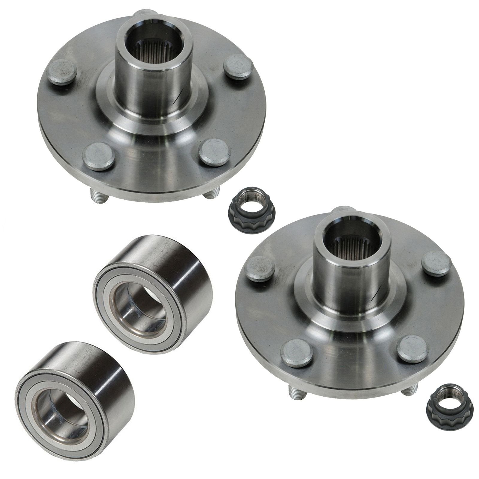 TRQ 2 Piece Front Wheel Bearing & Hub Kit Set Compatible with 2004-2006 Lexus ES330 2007-2012 ES350 RX330 2007-2009 RX350 2006-2