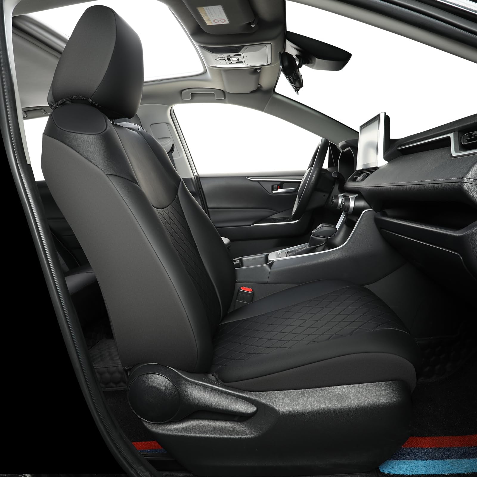 GIANT PANDA 2-Pack Front Car Seat Covers Custom Fit for Toyota Rav4 2013 2014 2015 2016 2017 2018 Rav 4 XLE SE Limited Platinum