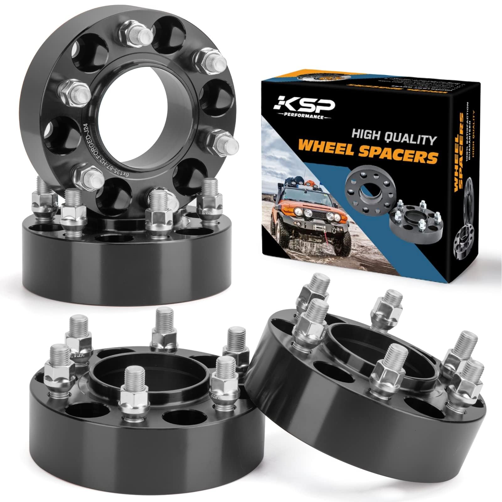 Ksp 2Inch Wheel Spacers For F150 Expedition Navigator 2015-2025, 6X135 Spacers With Hub Lip Compatible With Lincoln, 50.8Mm Forg