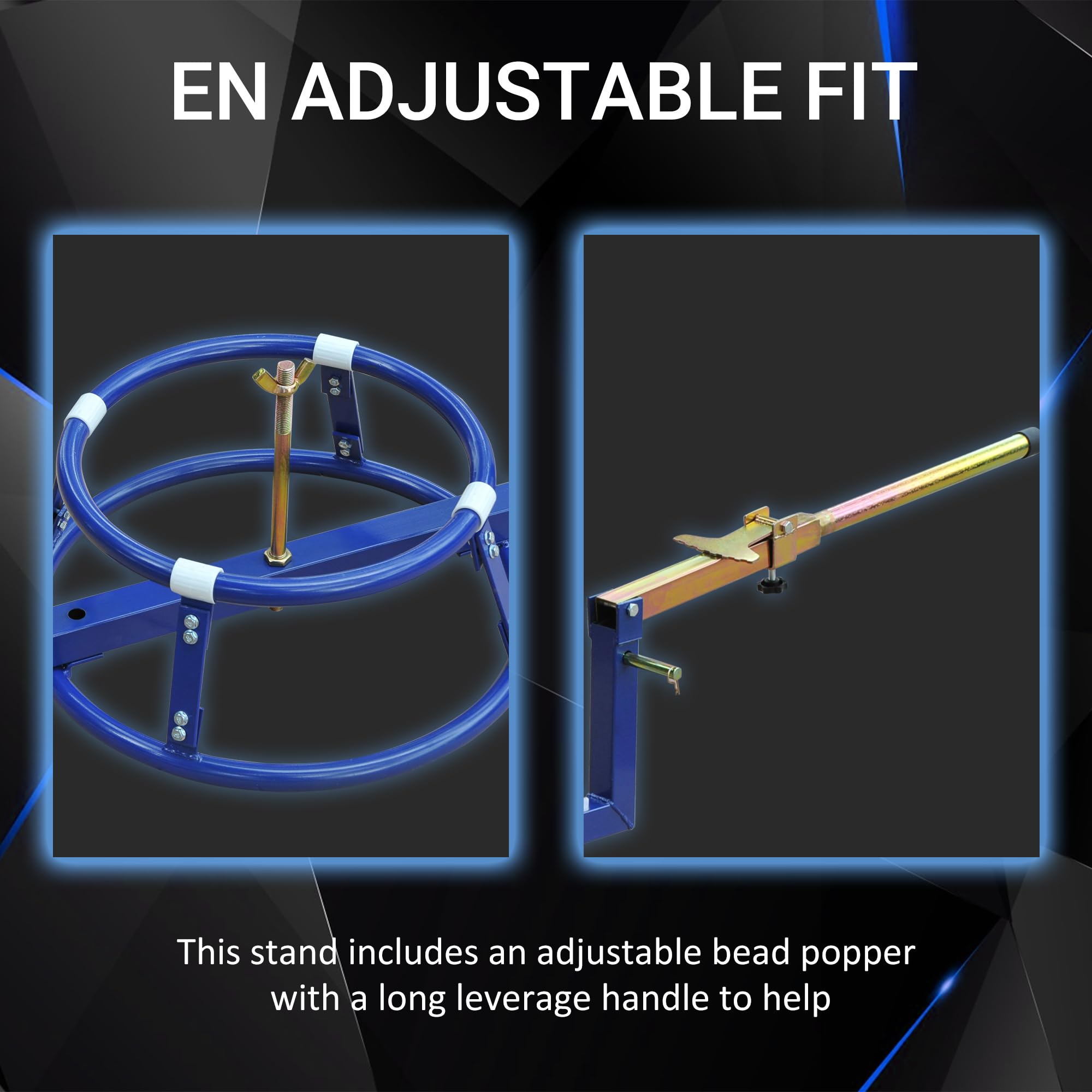 HOMCOM Motorcycle Tire Changer Stand with Adjustable Bead Breaker, Fit for 16-22in Tyres