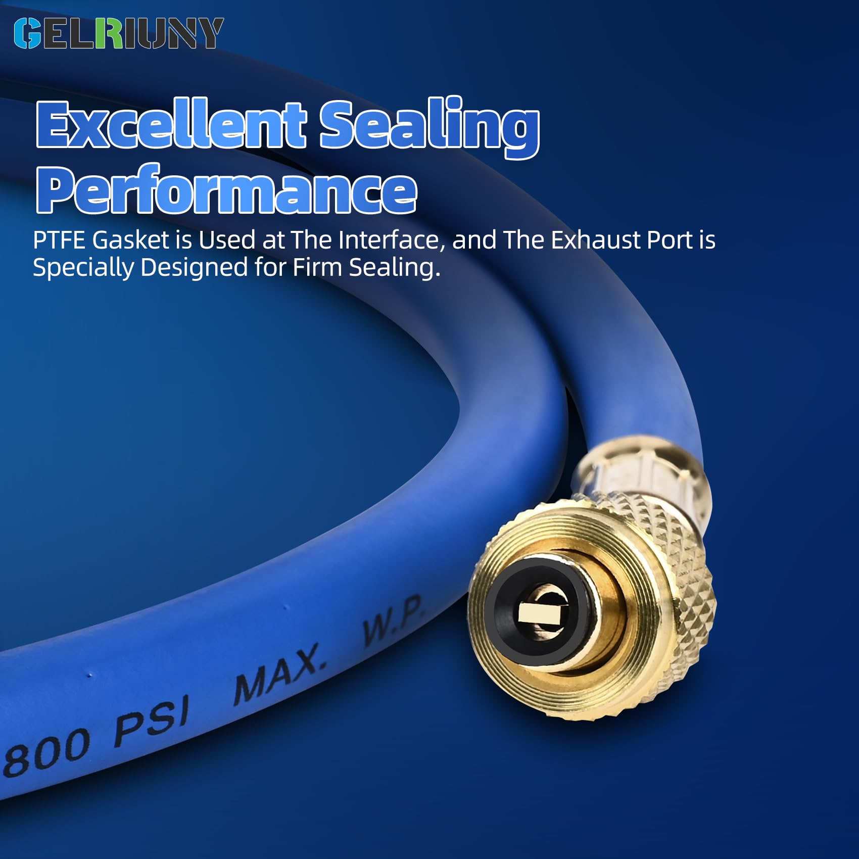 2025 Upgrade 21985 Plus II 1/4 Refrigerant Charging Hose, 60    (5FT), Standard 1/4 Flare Fittings, for R410A, R134A, R22 an