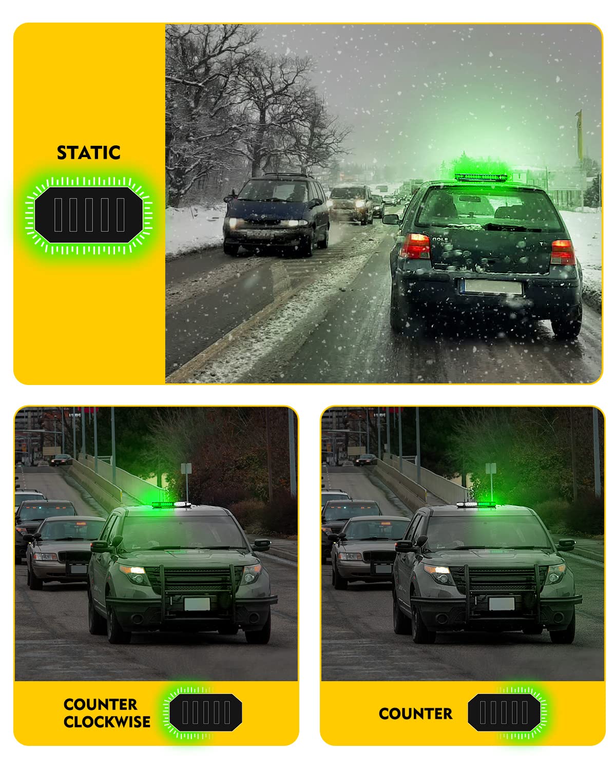 Lumenix 42 Led Roof Top Strobe Beacon Light Bar Hazard Warning Emergency Flashing Plow Lights With Controller For Law Enforcemen