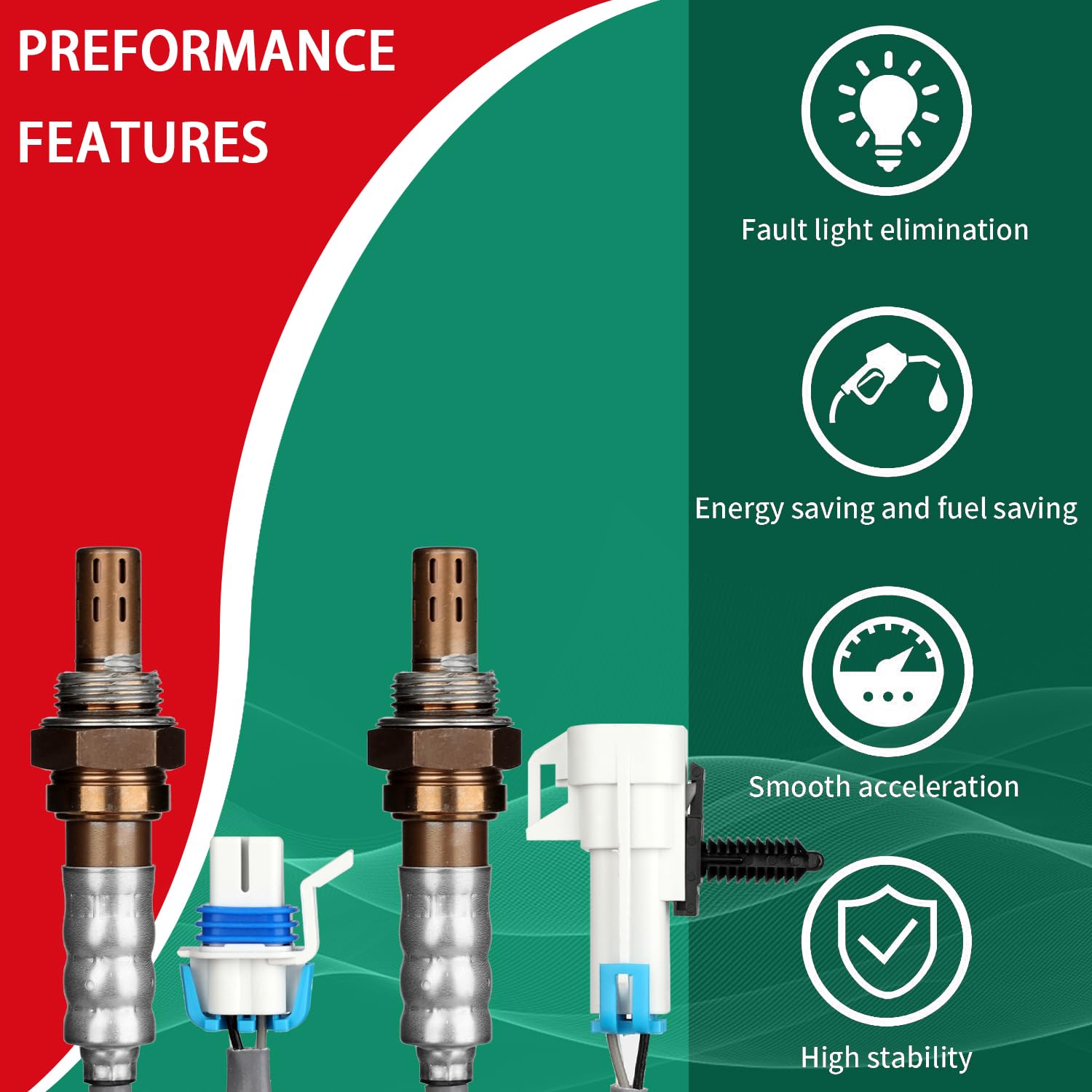 Necatuo 234-4668 Upstream 234-4256 Downstream O2 Oxygen Sensor (Set Of 4) Compatible With Cadillac Escalade Esv Ext Avalanche Si