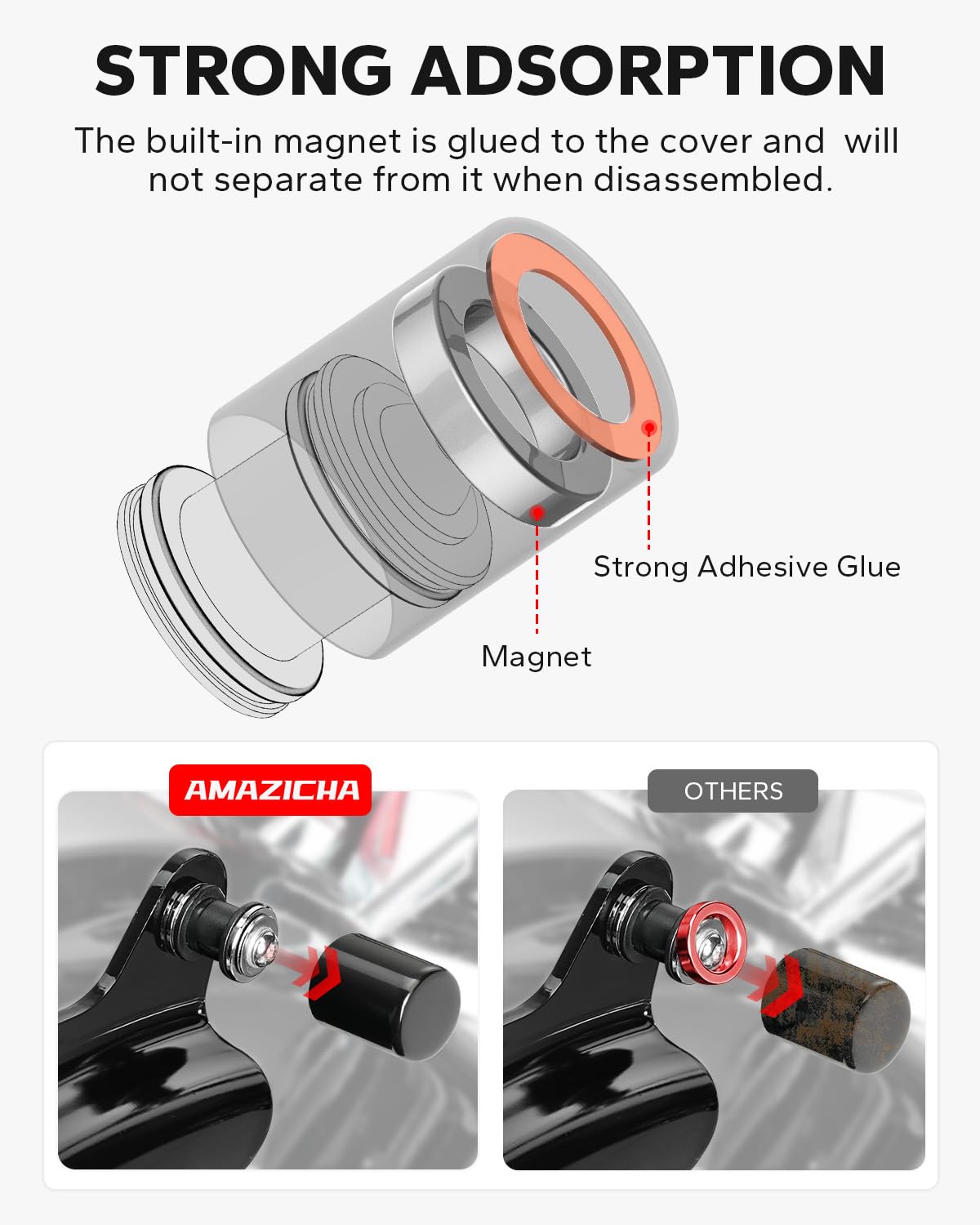 Amazicha Black Docking Hardware Covers Kit Compatible For Harley Davidson Touring Street Glide, Electra Glide, Road Glide, Road King 2009-Later