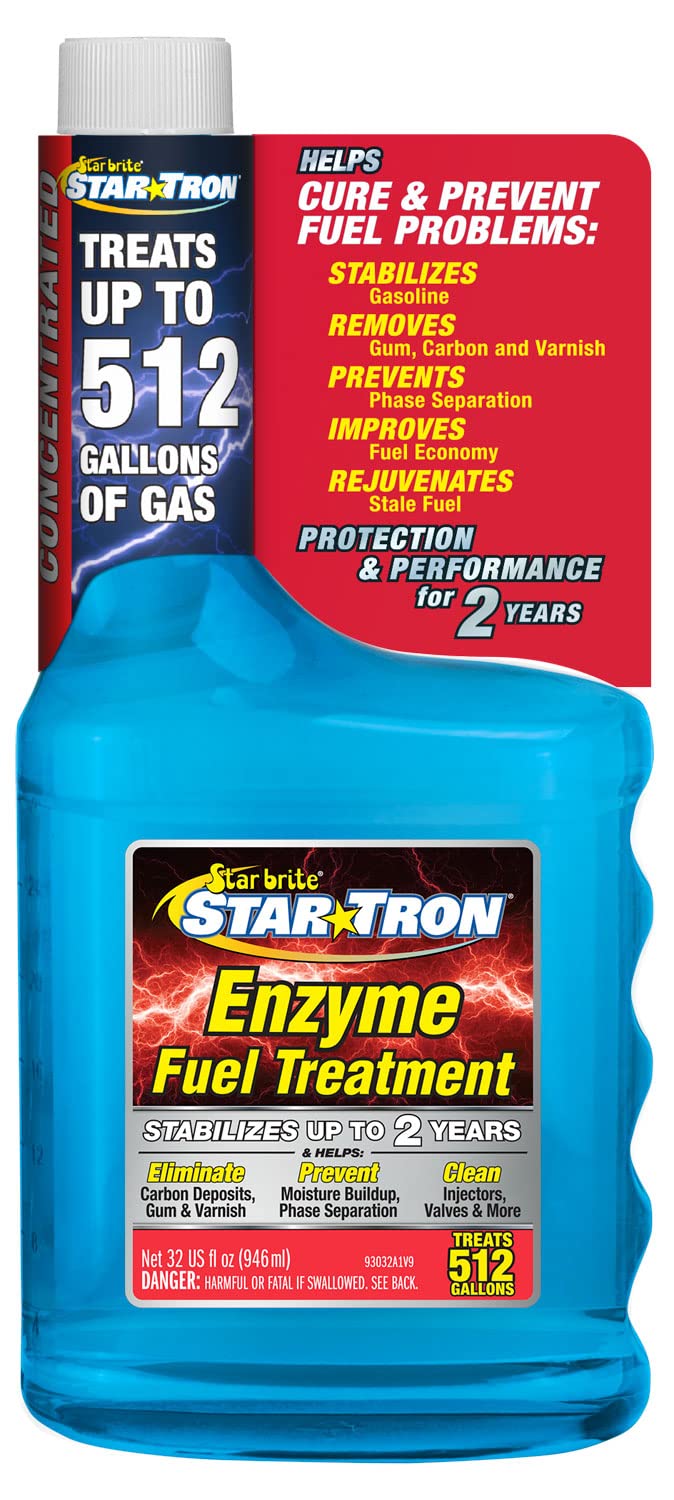 STAR BRITE Star Tron Enzyme Fuel Treatment - Concentrated Formula 32 Fl. Oz. - Treats up to 512 Gallons - Fuel Stabilizer & Trea
