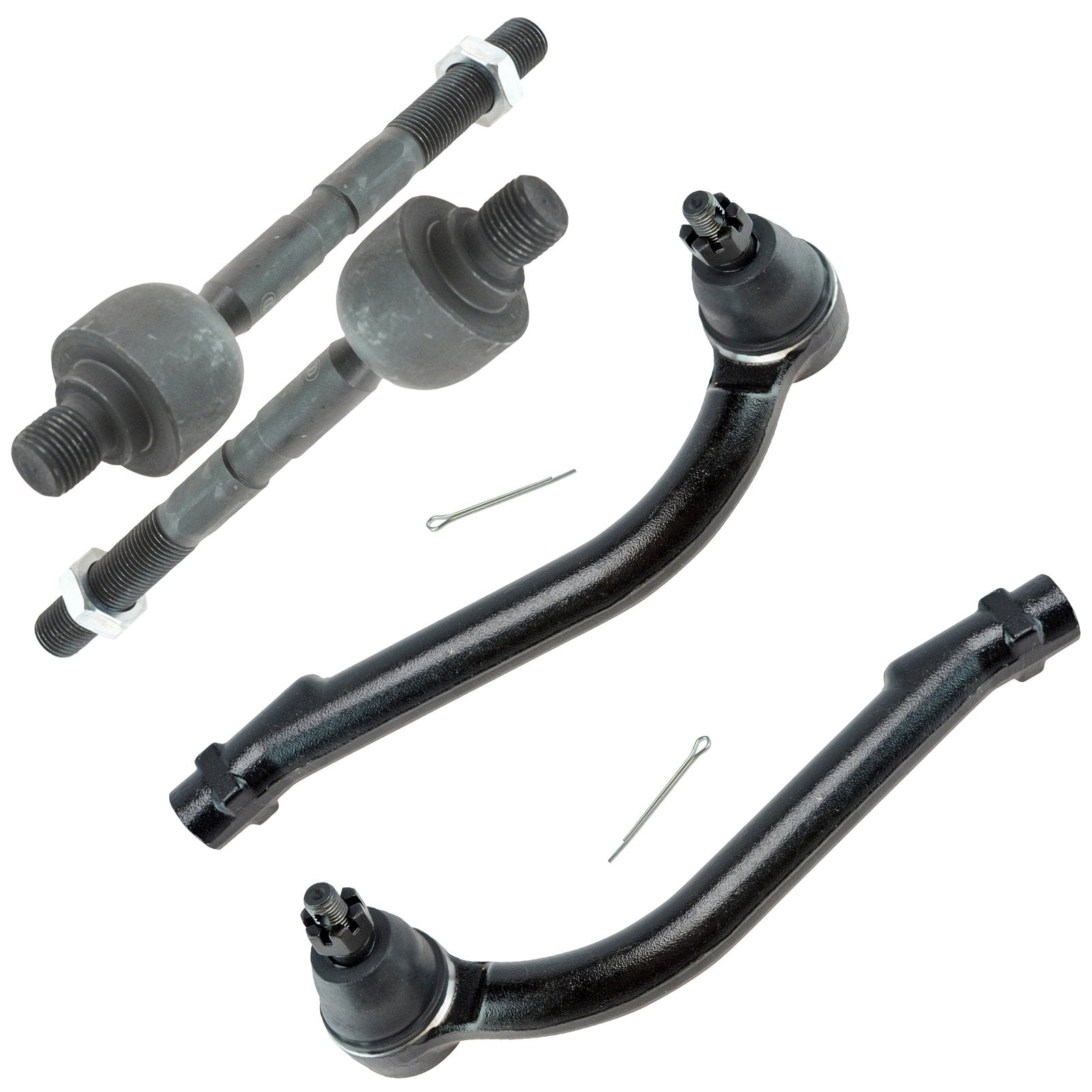 Trq Front Inner And Outer Tie Rod Set Compatible With 2007-2010 Hyundai Elantra 2010-2013 Kia Forte 2010-2016 Forte Koup