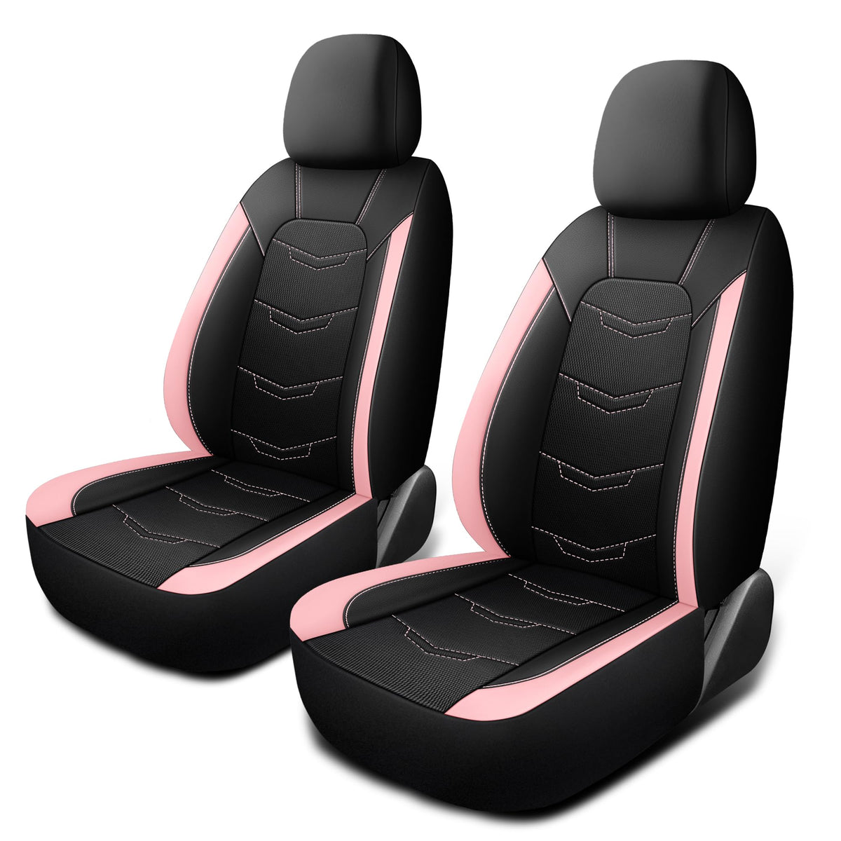 HChengkikz Pink Seat Covers,Sport and Breathable Seat Covers, Anti-Slip Universal Fit Automotive for Cars Sedan SUV and Truck(2 