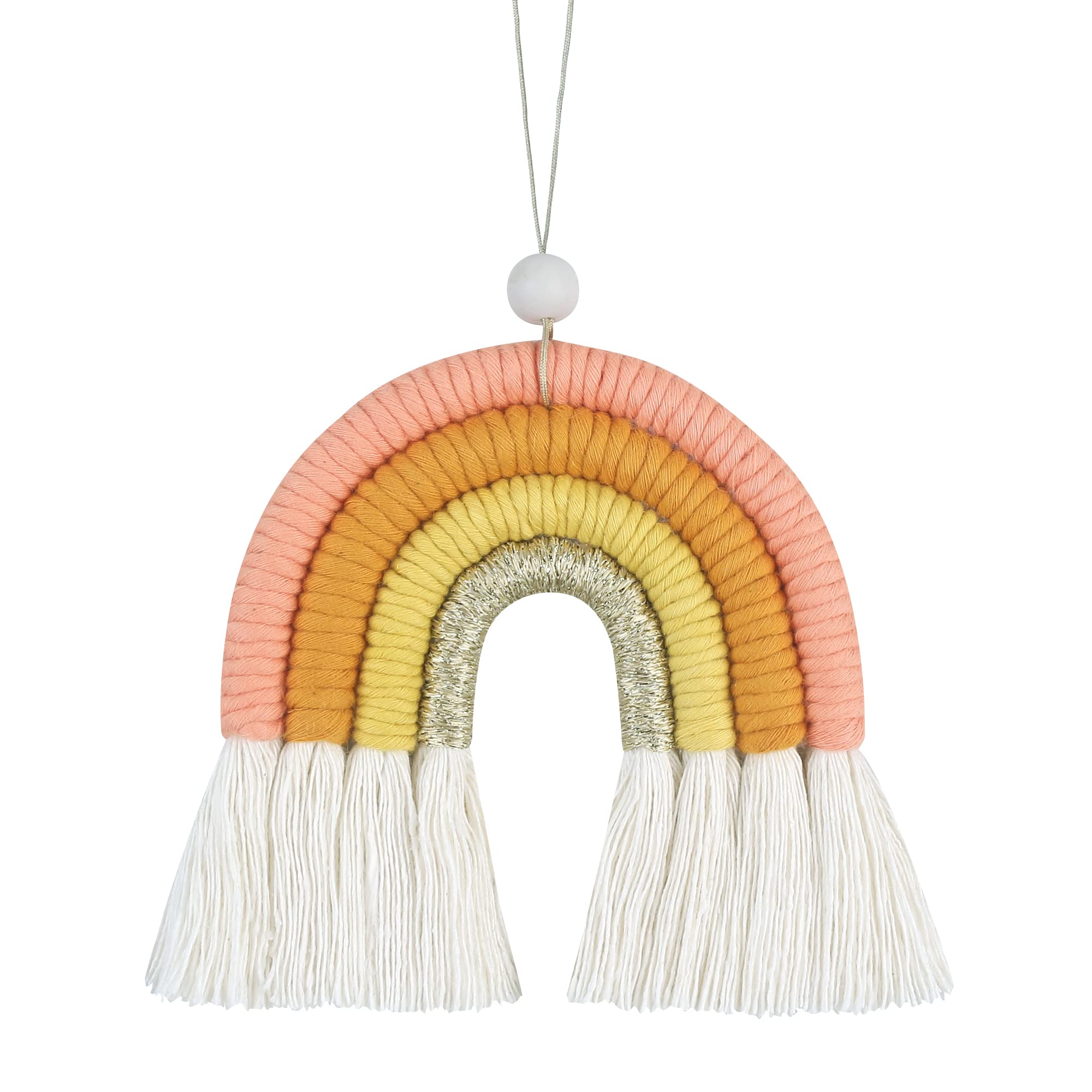 Boho Garden Macrame Bohemian Rainbow Charm - Essential Oil Diffuser For Cars, Baby Nursery, Childrens Bedroom & Home Decor- Colo