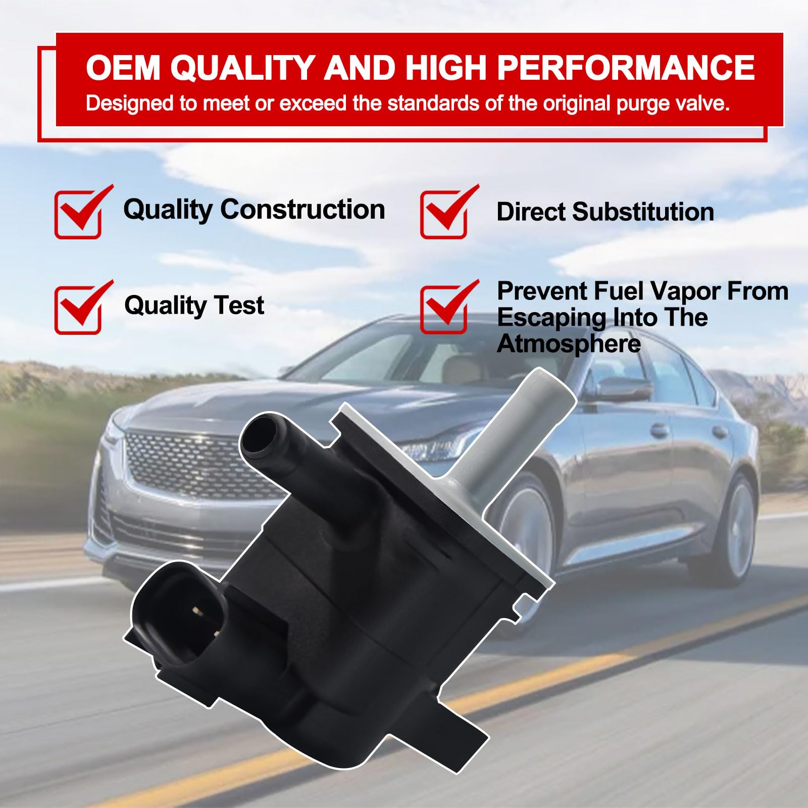 YDYKPOWER 90910-12276 Vapor Canister Purge Valve Car Vacuum Solenoid Switch136200-7010 Compatible with Tacoma for 4Runner for Ca