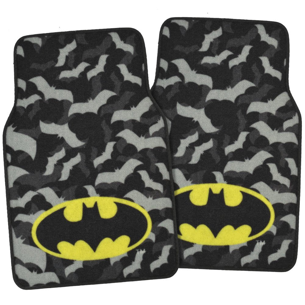 Bdk Wbmt-2301 Wbmt2301 Batman Carpet Floor Mats, 4 Piece, Black/Gray