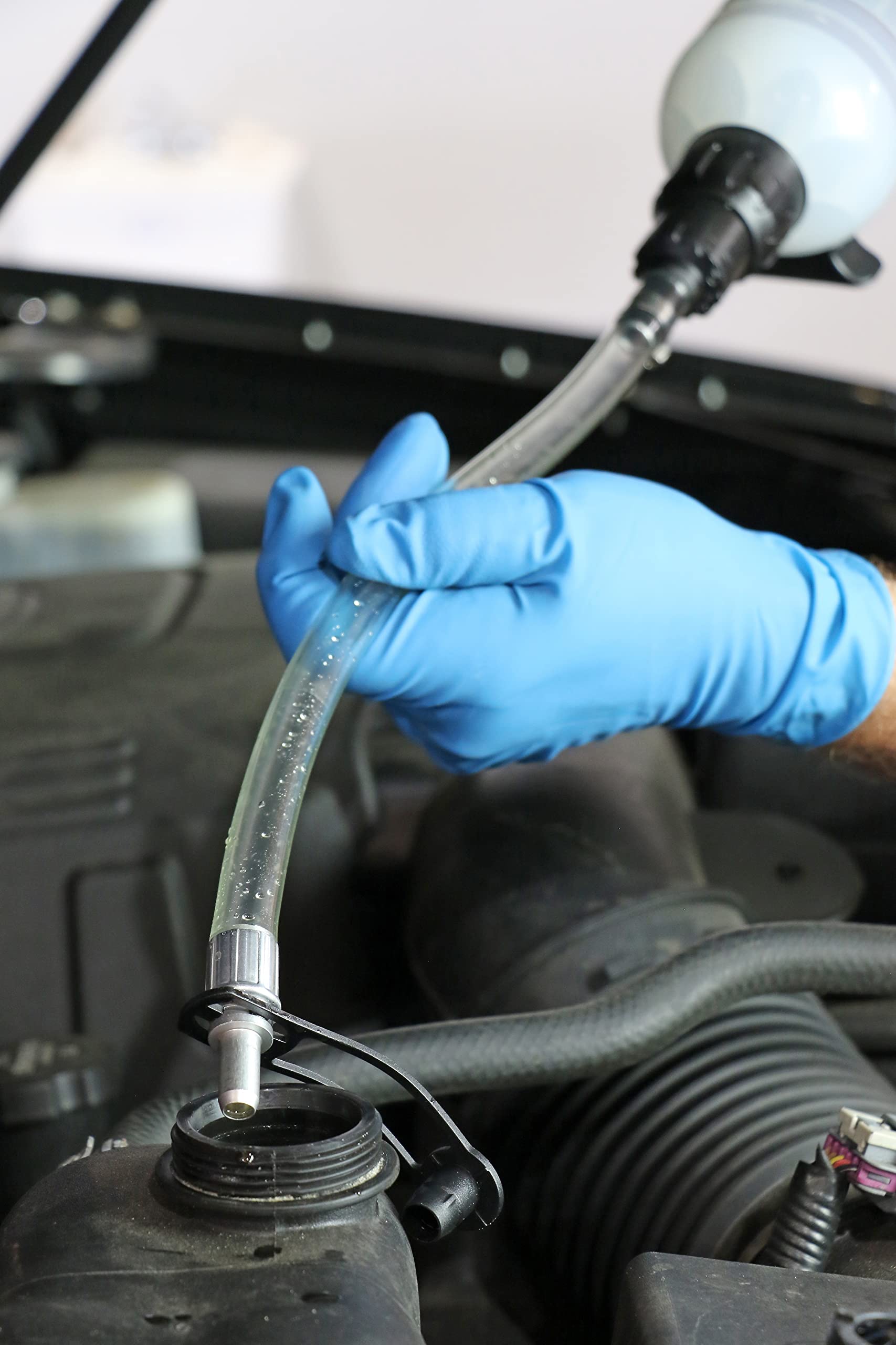 Mityvac MVA6852 1.5 Liter Fluid Evacuator Extractor and Dispensing Syringe, Twist-Valve, Dual-Seal Piston, MVA7218 Rubber ATF Adapter, for Master Cylinders, Transaxles, Power Steering and Coolant