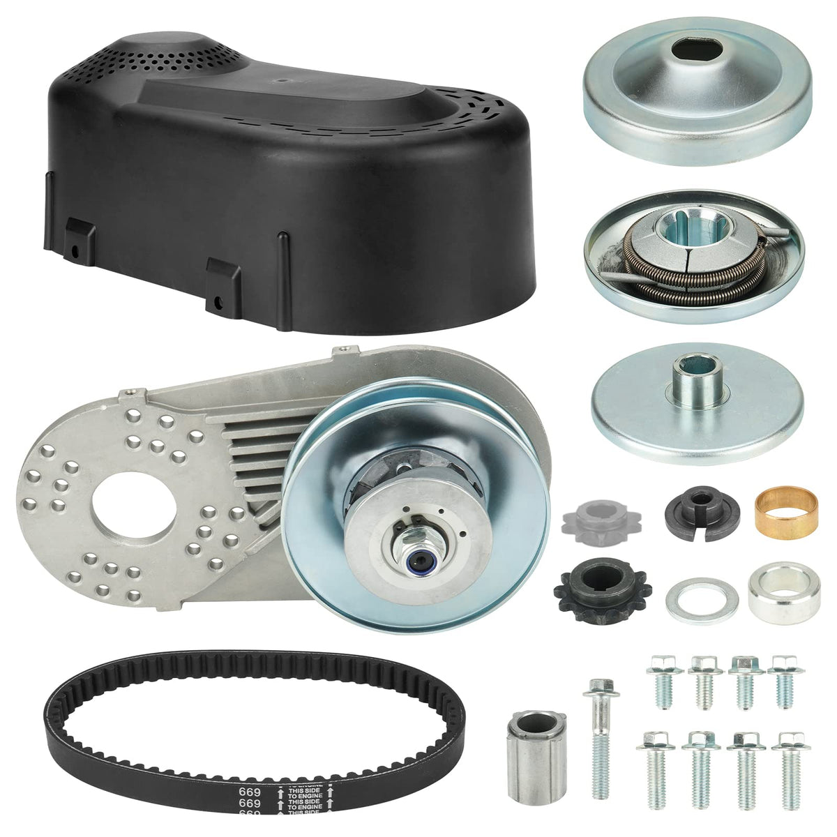 Youxmoto 30 Series Torque Converter for Predator 212CC, 3/4 Inch Driver 10 Tooth #40 41 420 and 12 Tooth #35 Chain Drive Belt Pu