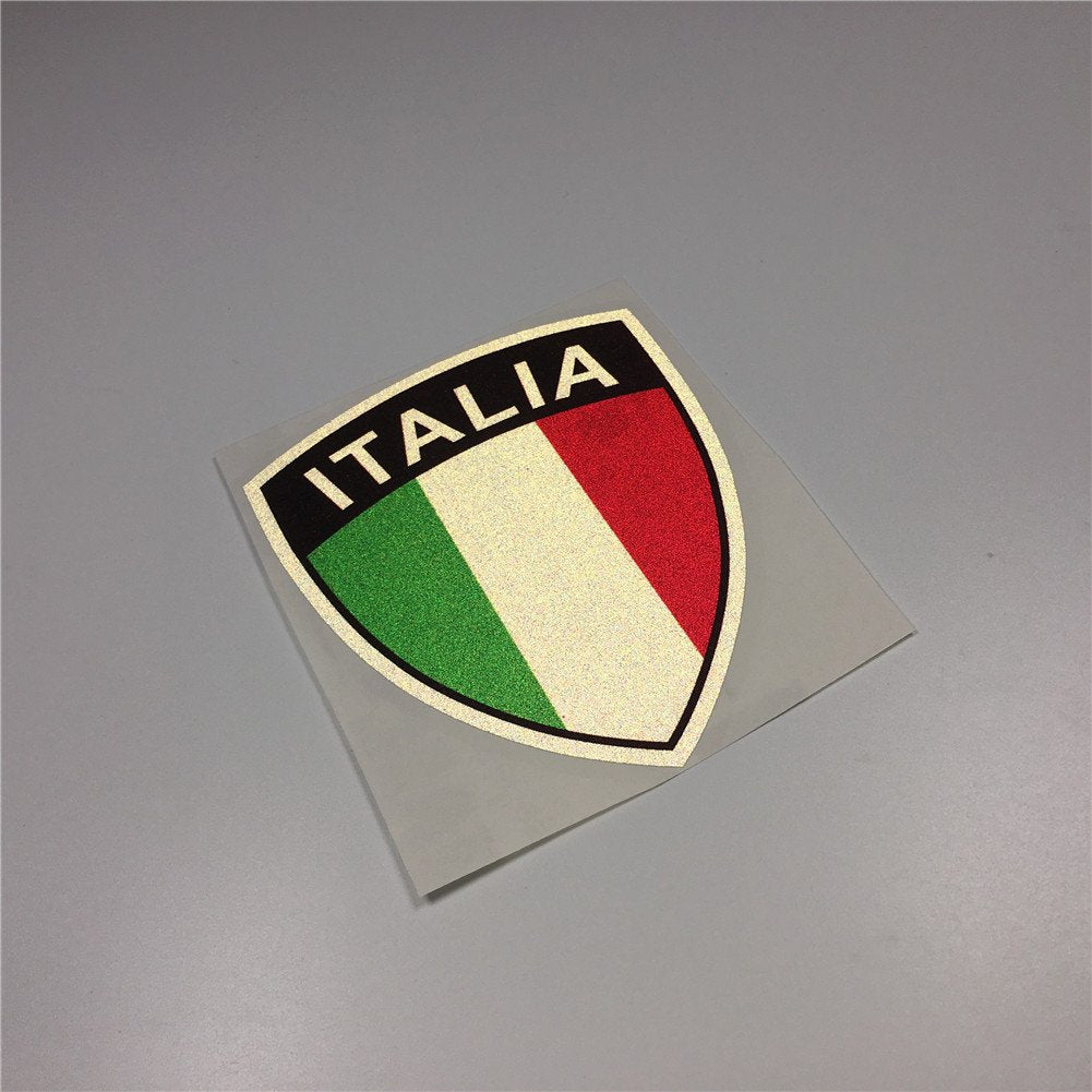 Car Styling Italy Flag Italia Car Sticker Decals Vinyl Tape Reflective For Vespa Piaggio 12X10Cm