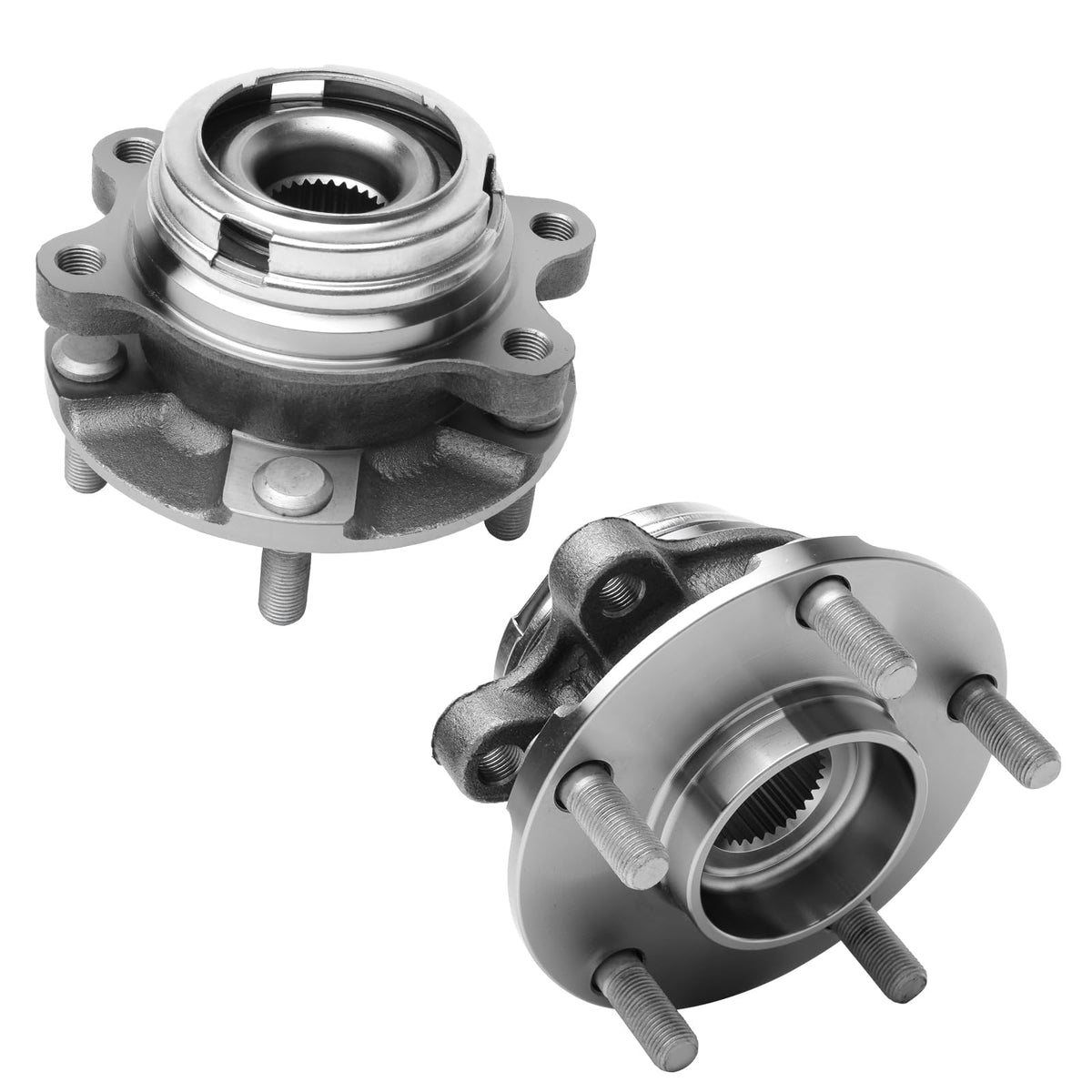 Front Wheel Hub Bearing Assembly Replacement Set Of 2 By Aa Ignition - Compatible With Infiniti & Nissan - Qx60, Altima, Maxima