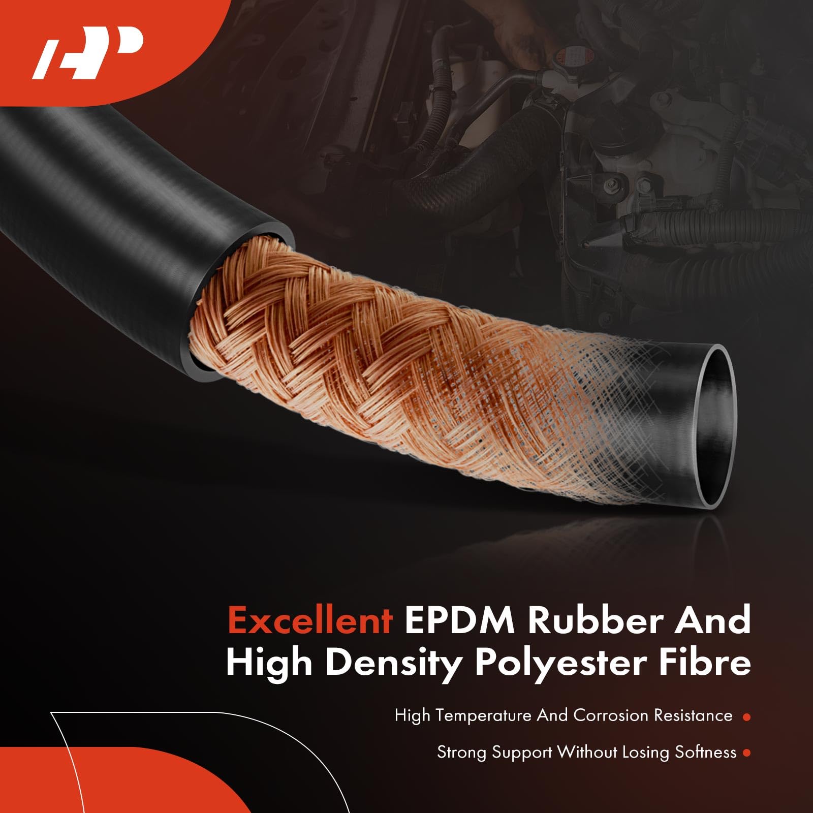 A-Premium Radiator Coolant Hose Compatible with BMW 128i 325i 325xi 328i 328xi 330i 330xi 525i 525xi 528i 528xi 530i 530xi X3 X5 Z4, Water Pump To Thermostat, Replace# 11537521049