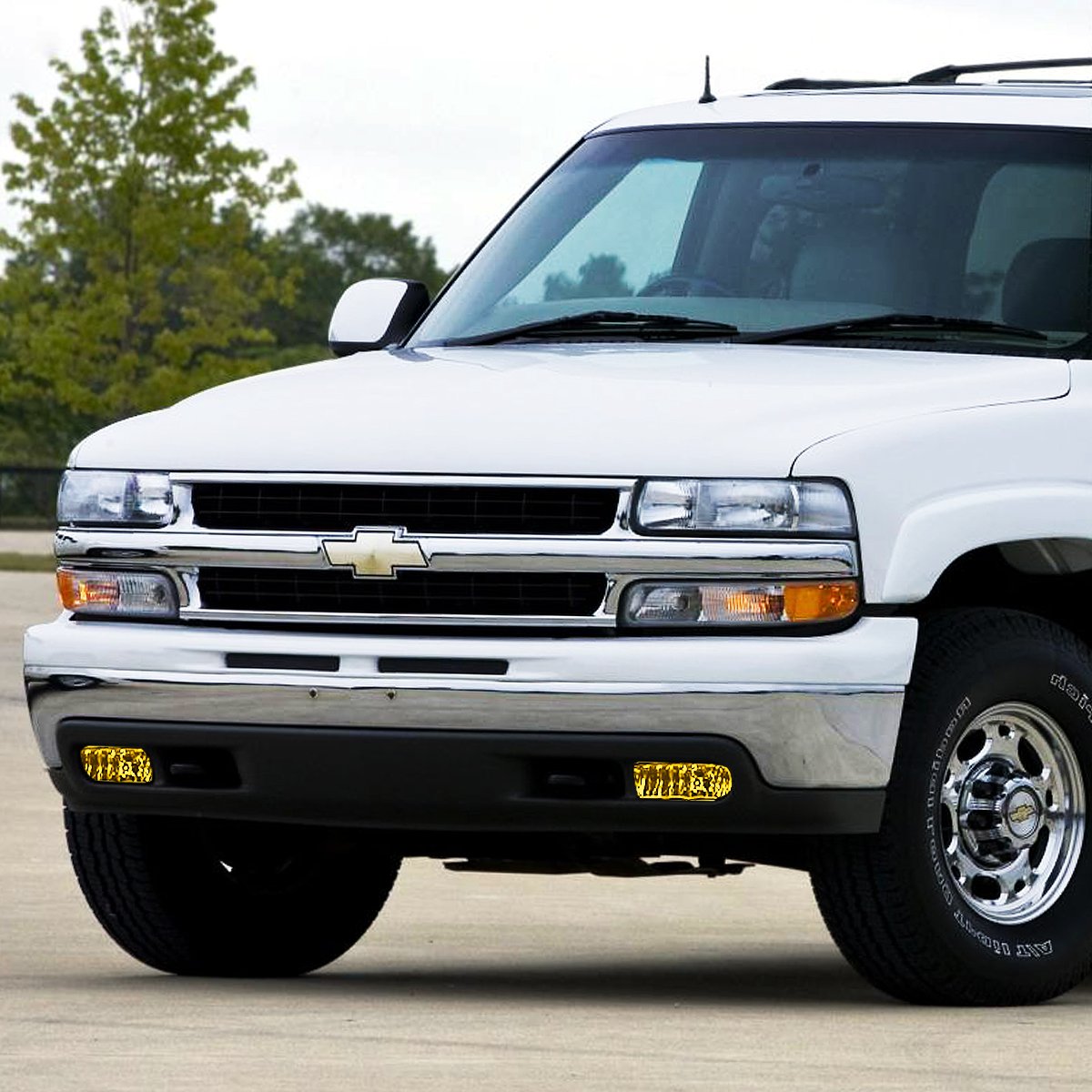 Dna Motoring Fl-Ztl-114-Ch Fog Light Driver & Passenger Side [Compatible With 99-02 Chevy Silverado 1500 2500 3500 Hd]