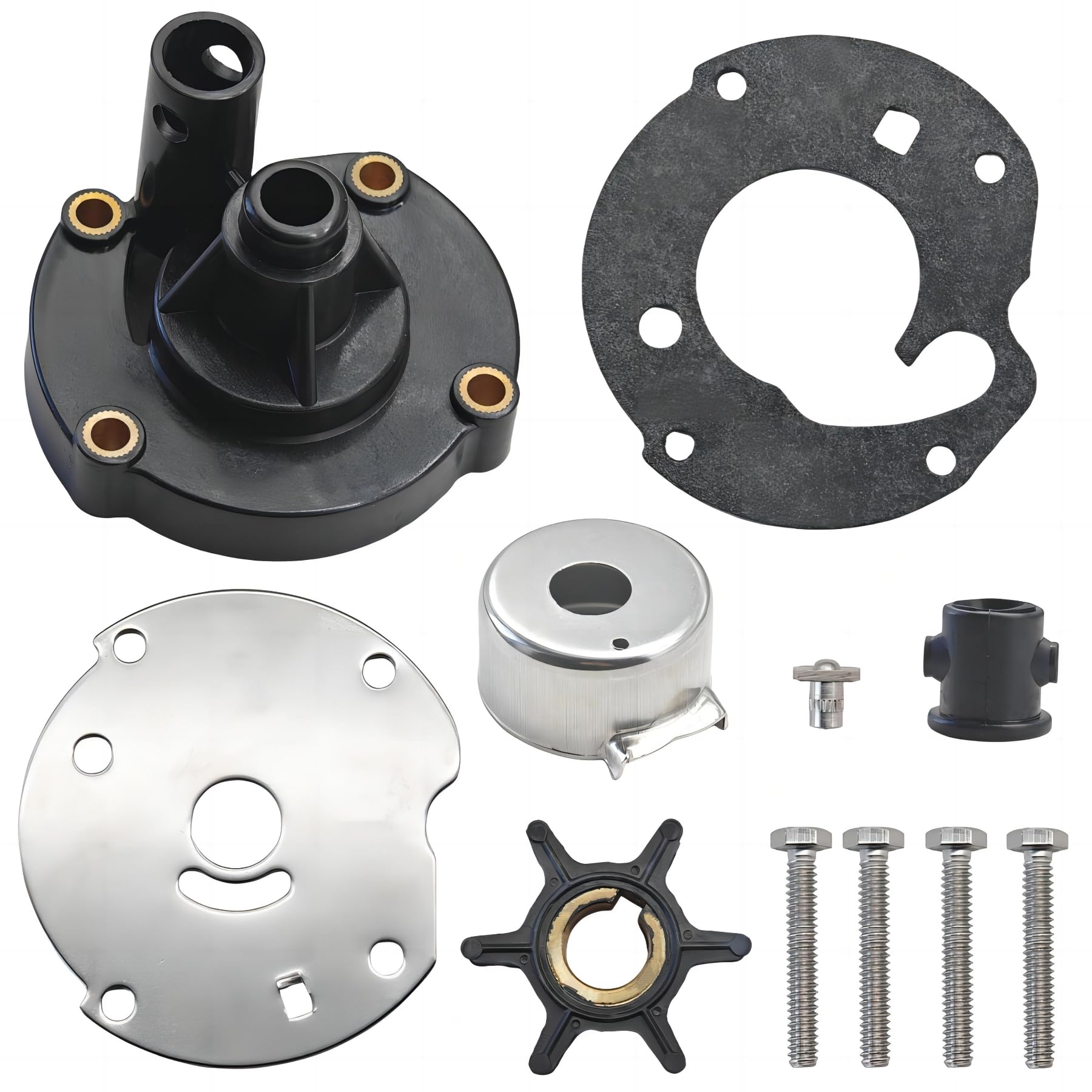 Uanofcn 763758 Water Pump Impeller Kit For Johnson Evinrude Omc 5.5Hp 6Hp 7.5Hp Outboard Models 778166 391391
