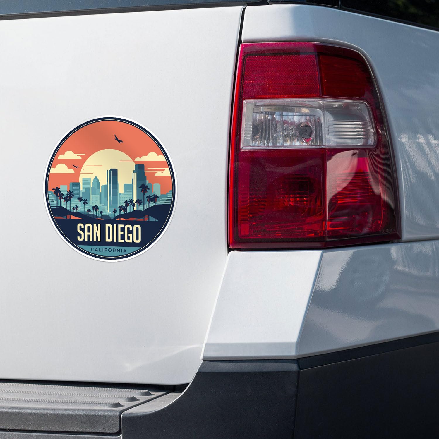 San Diego City Sticker - Waterproof Vinyl Decal for Car Bumper, Laptop, Water Bottle, Wall, and Window, Size - 3'' Longer Side