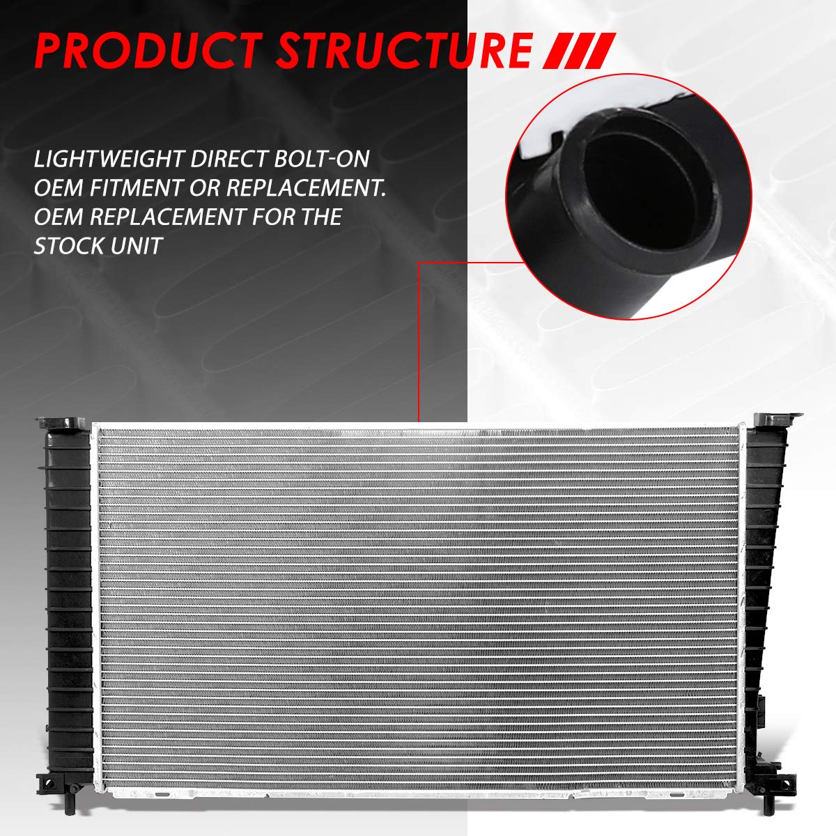 Auto Dynasty Radiator Compatible With 99-07 Ford Windstar Freestar Mercury Monterey At Mt, Dpi 2258 Factory Style 1-Row Cooling
