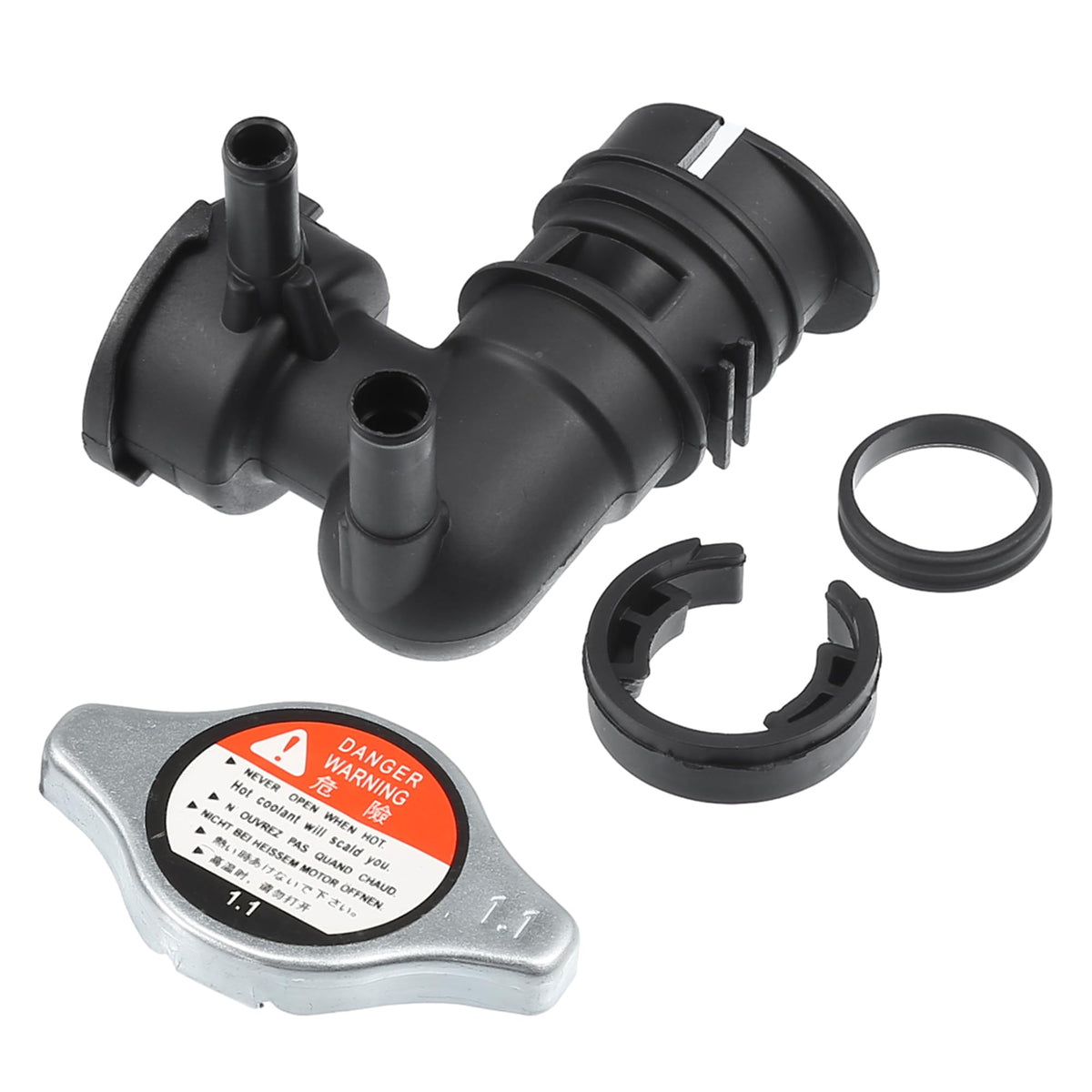 uxcell No.16431-31490/16401-62100 Engine Radiator Filler Neck with Fully Sealed Cap for Toyota Sienna 07-10 for Lexus RX350 07-0