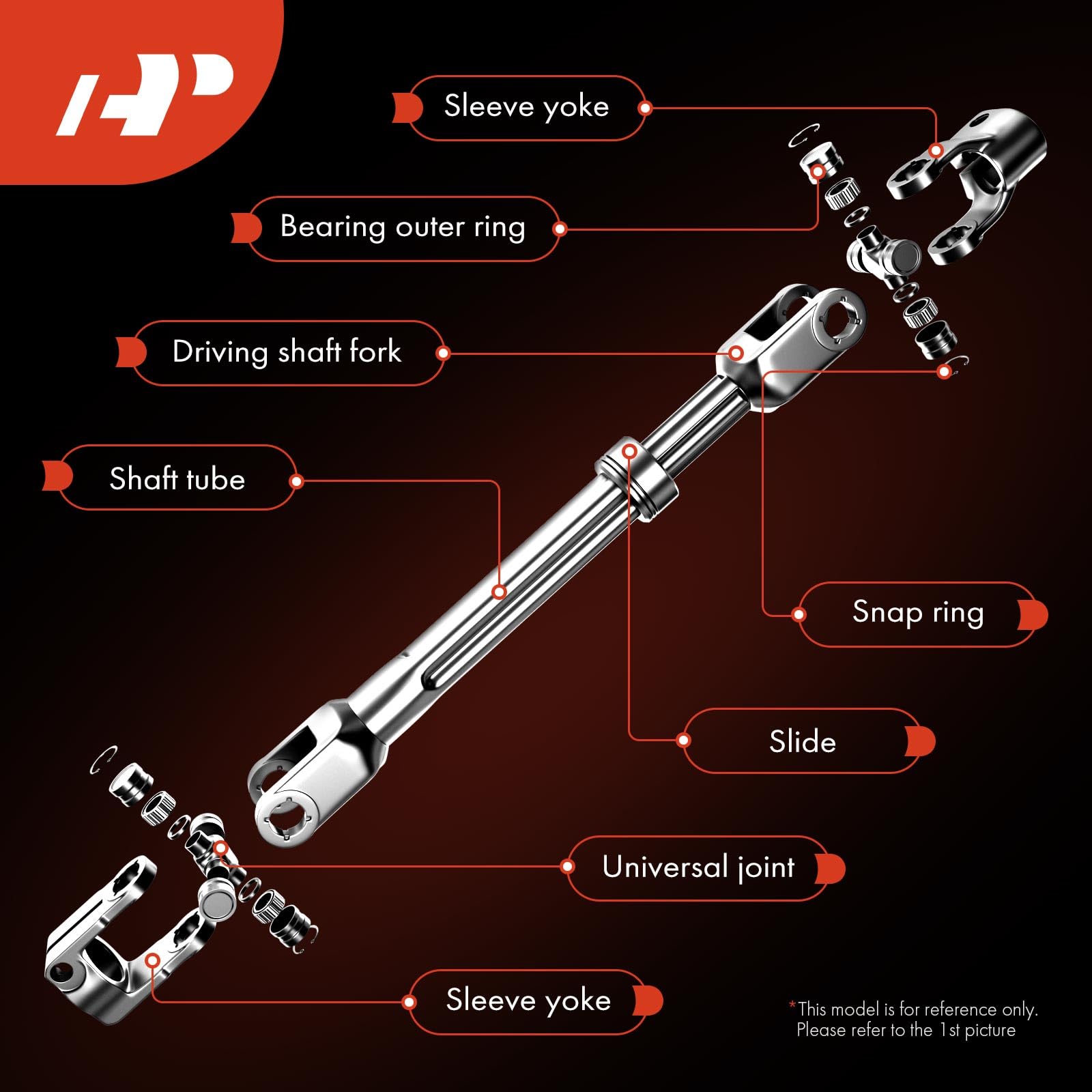 A-Premium Steering Shaft Steering Column Shaft Compatible With Audi Q5 2009 2010 2011 2012 2013 2014 2015 2016, 2.0L 3.0L 3.2L