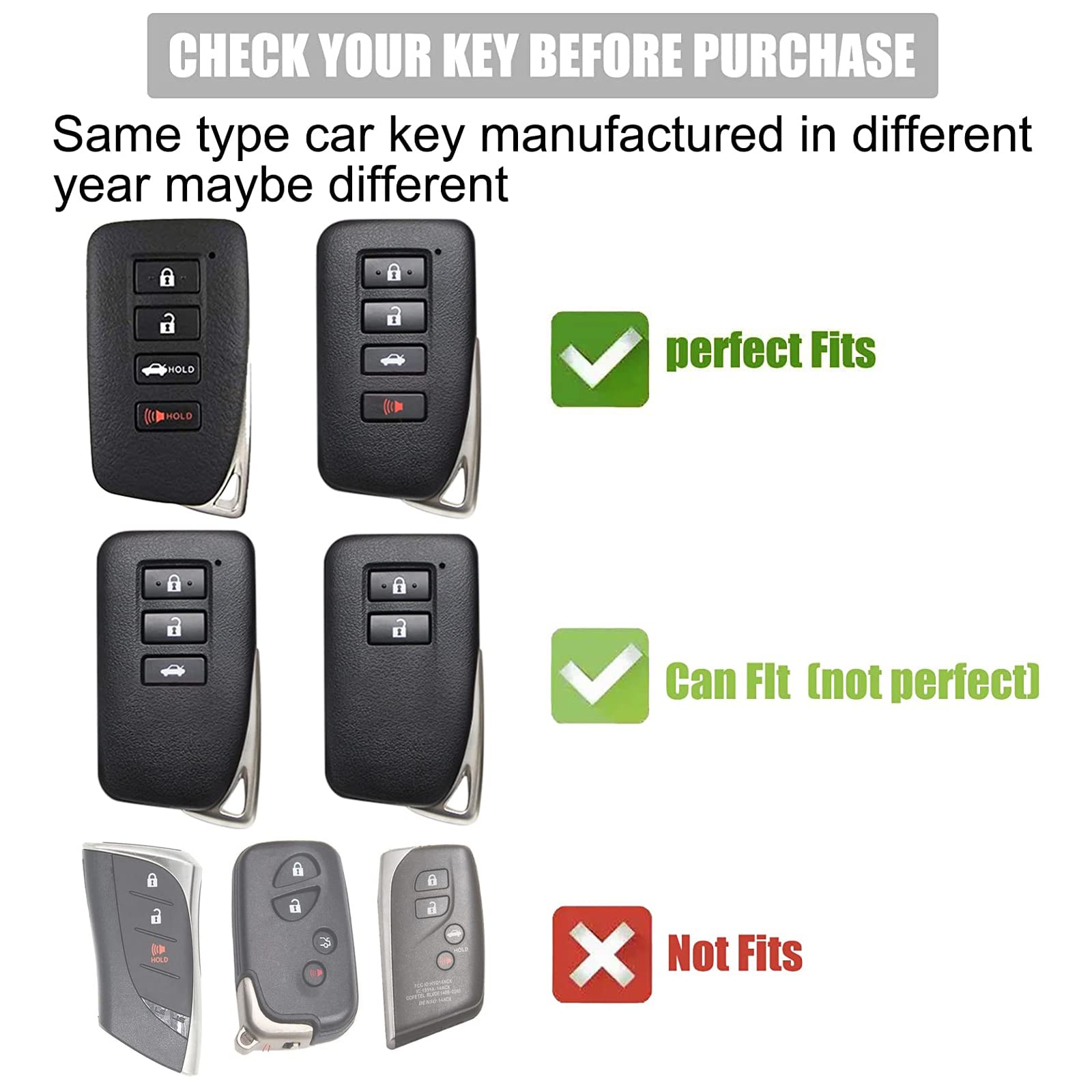 Gematay For Lexus Key Fob Cover With Keychain Lanyard, Soft Tpu Key Fob Protector Compatible With Lexus Rx Is Es Gs Ls Nx Rs Gx