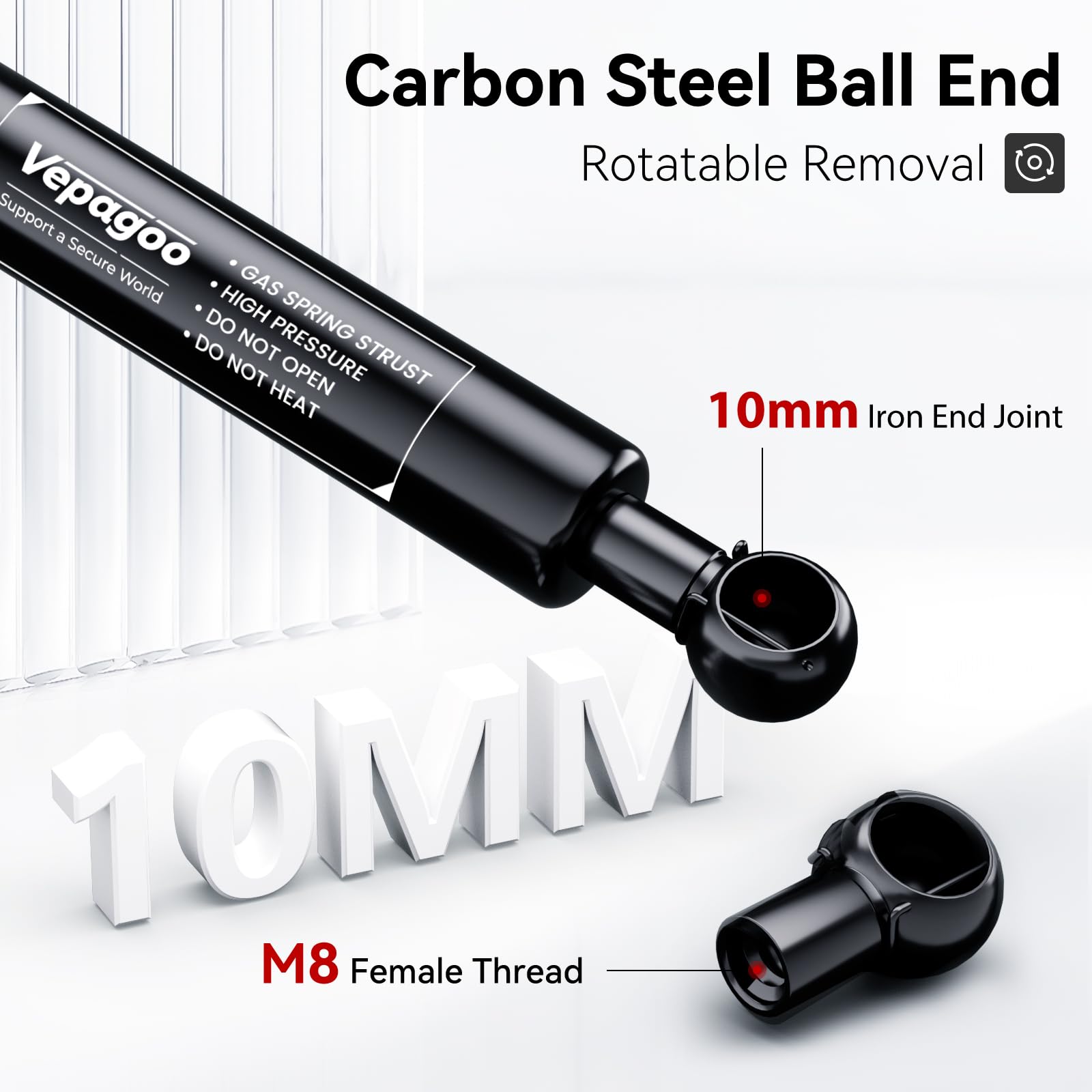 Vepagoo Ml28120 30.9Inch 120Lb/534N Gas Strut Shock Lift Support Replacement For Truck Bed Cover Tonneau Cover, Rv Outside Door,