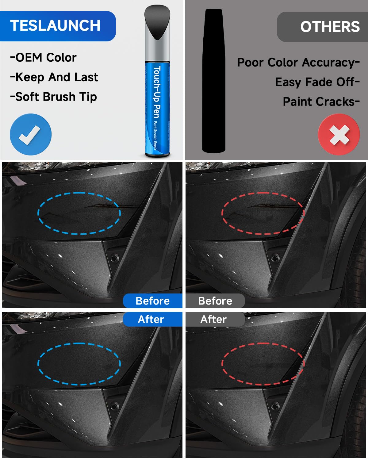 G41 Black/Magnetic Black Pearl Touch Up Paint Compatible with Nissan Exact Match Touch Up Paint Car Scratch Repair