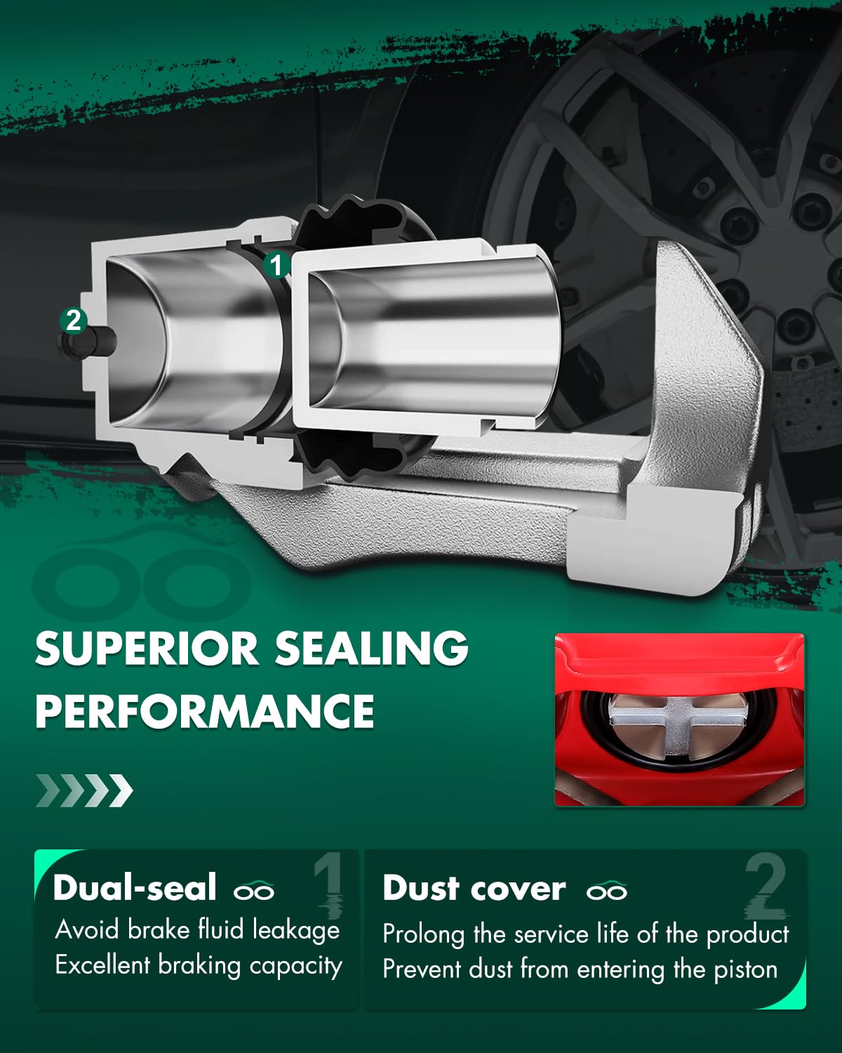 Scitoo 19-B2069 19-B2068 Rear Left & Right Disc Brake Calipers Assembly W/Bracket For Acura For Tsx 2004-2008,For Honda For Acco