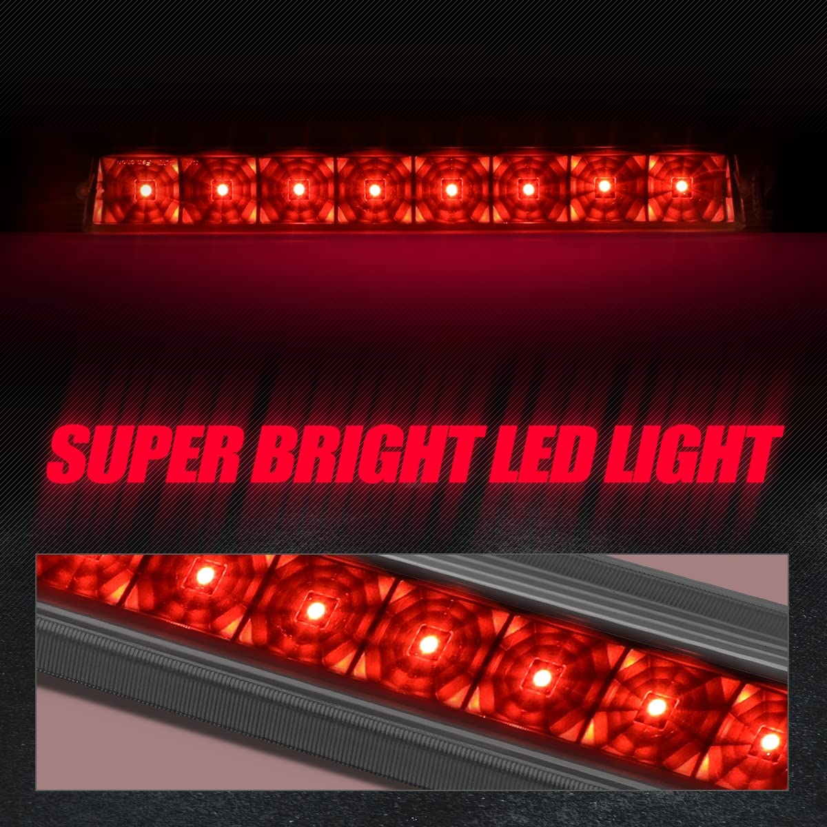 Auto Dynasty High Mount Smoked Housing Led 3Rd Tail Brake Light Stop Lamp Compatible With Ford Freestyle