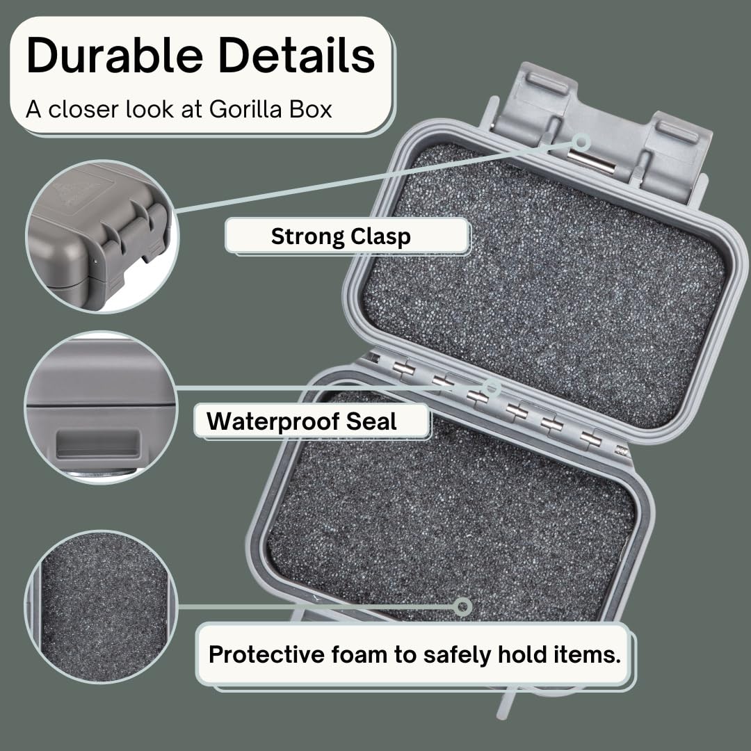 Gorilla Box Magnetic Key Holder Will Hide A Key For Your Car - Key Hider Outdoor - Key Holder Under Car (Extra Large, Grey)