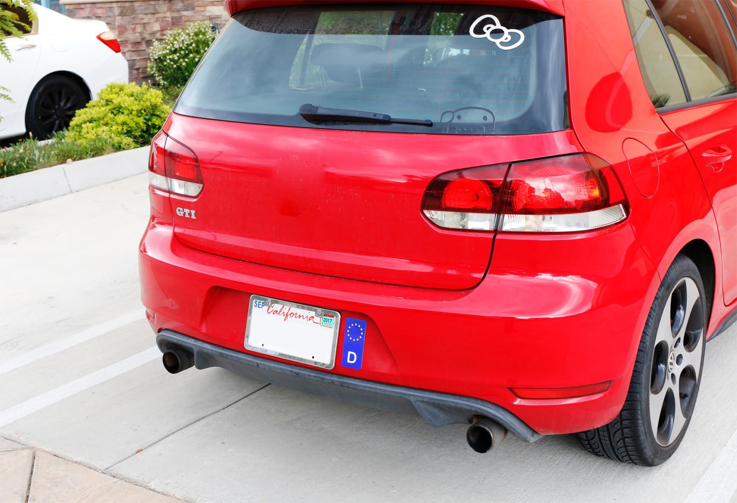 Ijdmtoy European Union Eu Deutschland Germany Style Rear Bumper, Trunk, License Plate Side Bar Aluminum Sticker Badge