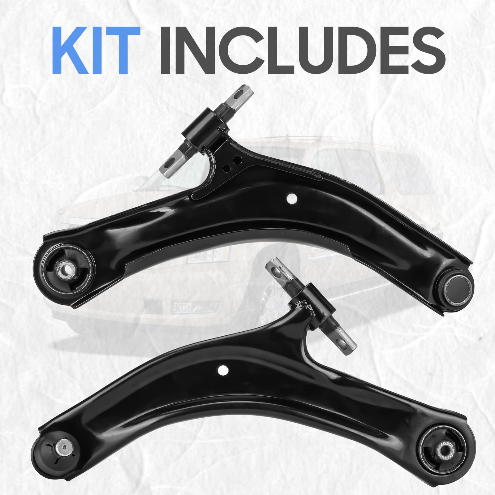 Front Lower Control Arms w/Ball Joints for 2008-2013 Nissan Rogue 2.5L, 2014-2015 Nissan Rogue Select 2.5L (2pc)