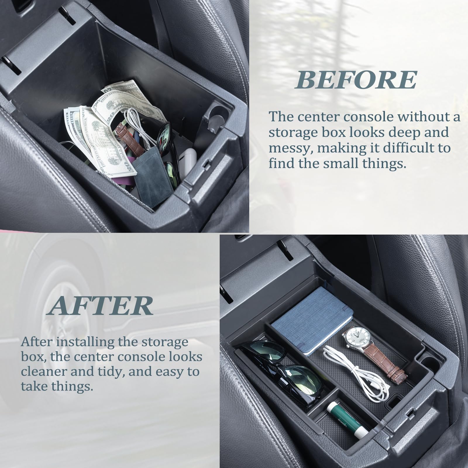 Jkcover Center Console Full Organizer Tray Compatible With Toyota 4Runner 2010-2020 2021 2022 2023 2024 Accessories,Insert Armre