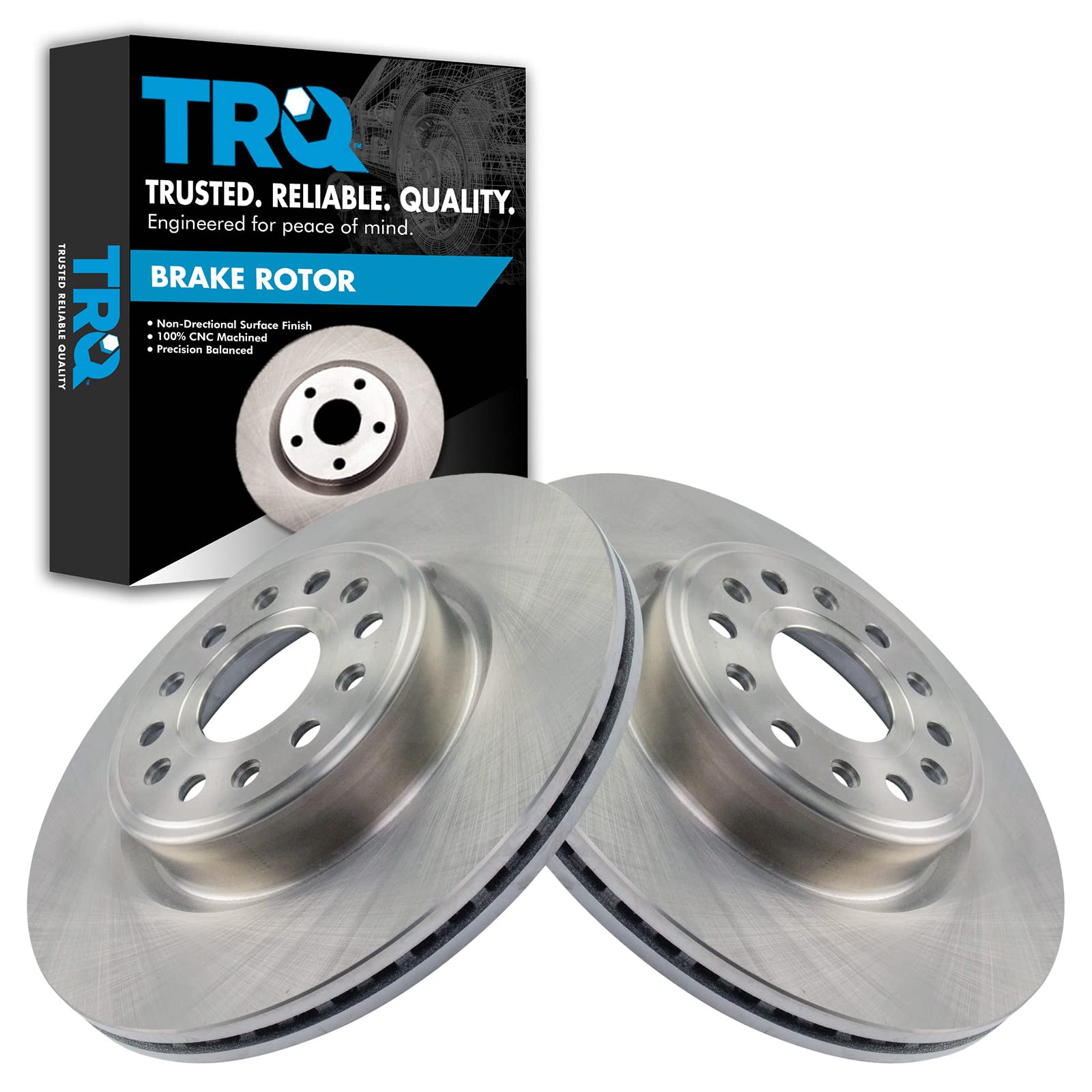 Trq Front Brake Rotors Set Vented Compatible With 2019-2024 Ram 1500