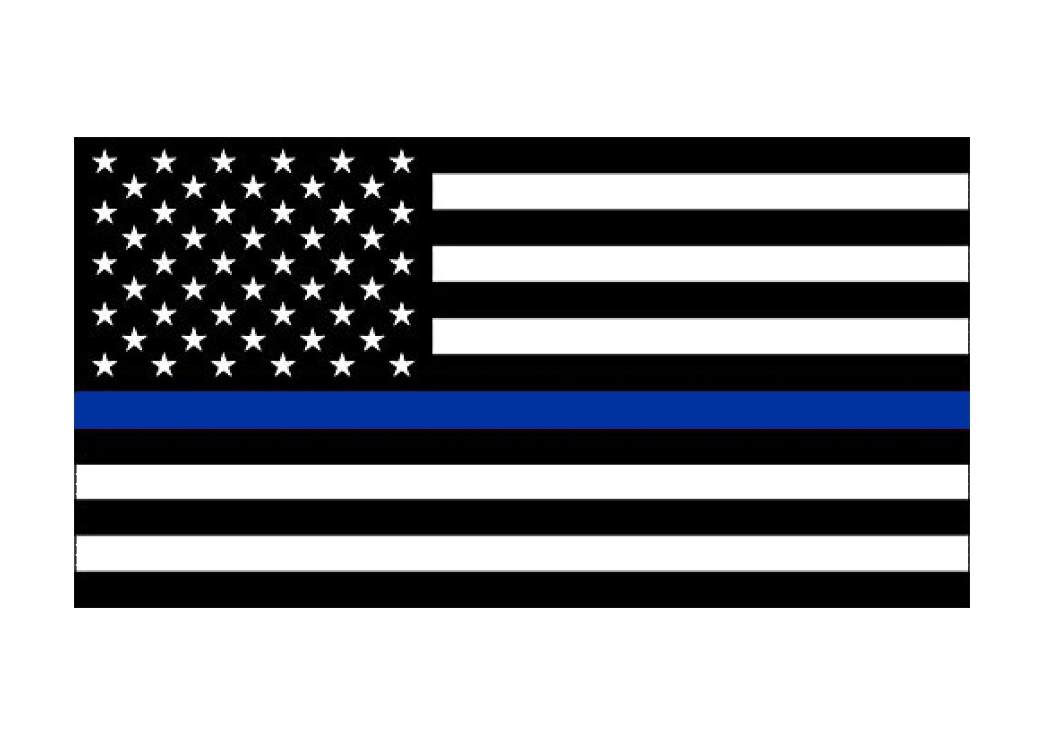 Rogue River Tactical Thin Blue Line Blue Lives Matter Flag Sticker Vinyl Decal For Car Truck Window Bumper Sticker Support Of Po