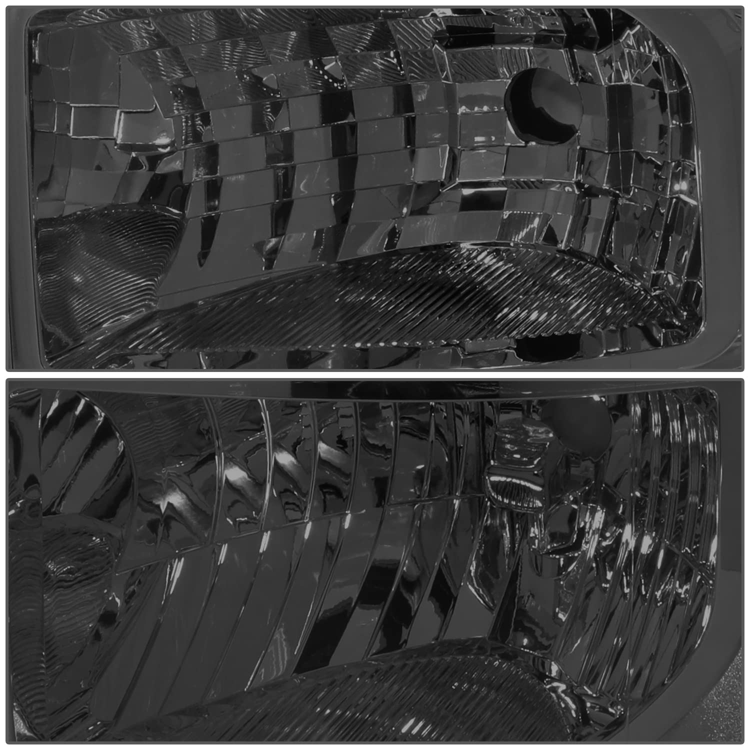 Dna Motoring Hl-Oh-Fsu13-Sm-Am Smoke Lens Amber Headlights Replacement Compatible With 11-16 F-250 / F-350 / F-450 / F-550 Super