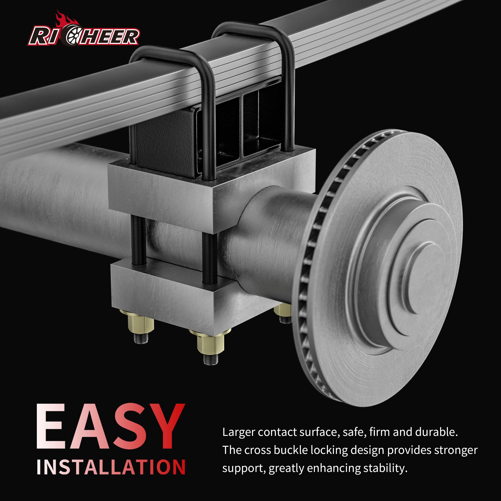 Richeer 3 Inch Lift Block Compatible With 2004-2020 F150 2Wd And 4Wd, 3'' Rear Leveling Lift Kits With Extra Long Extended Squar