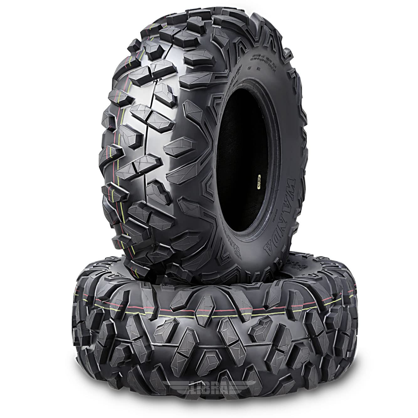 WANDA Set of 2 ATV Tires 22X10-10 22X10X10 6PR Big Horn Style