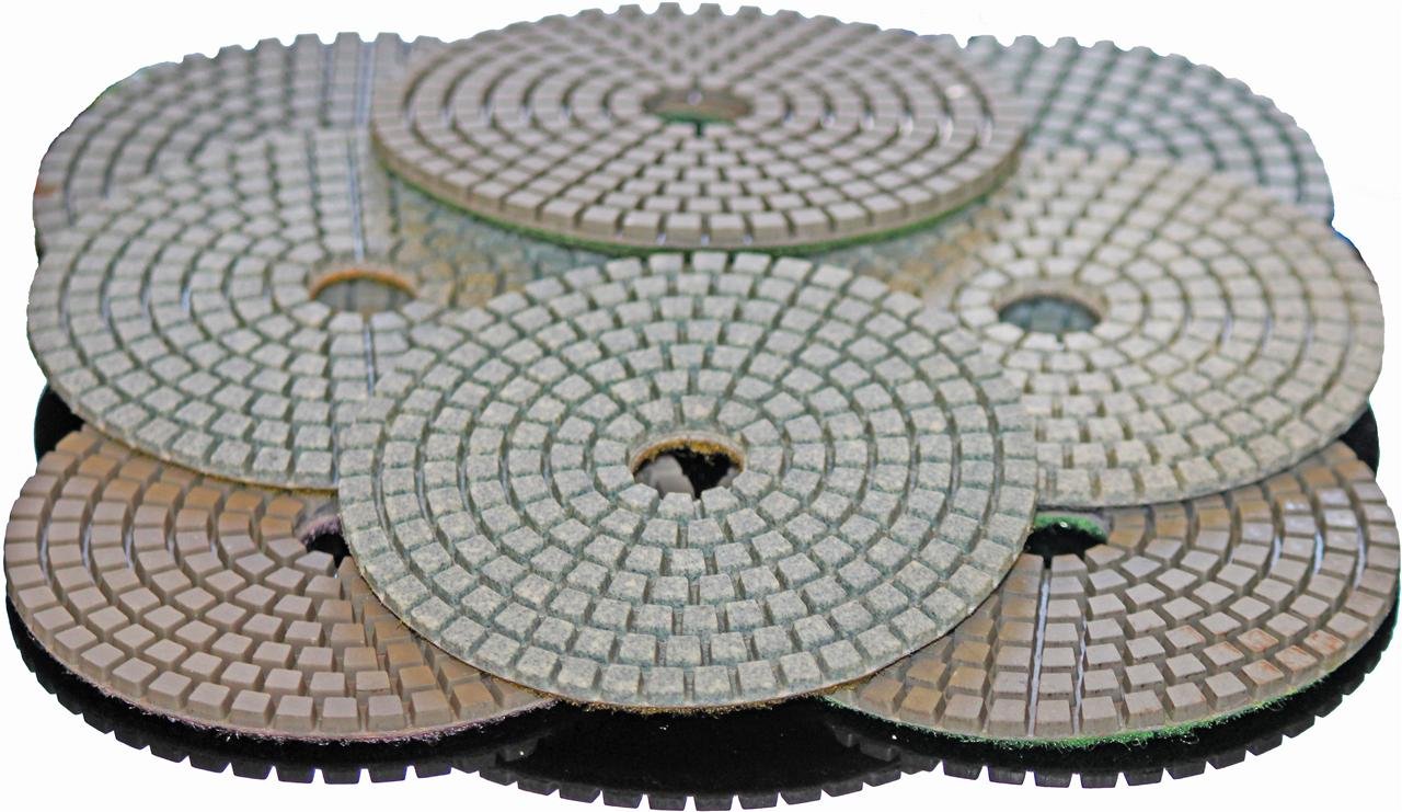 STADEA 4 Diamond Polishing Pads Grit 500 Wet for Granite Concrete Stone Polishing