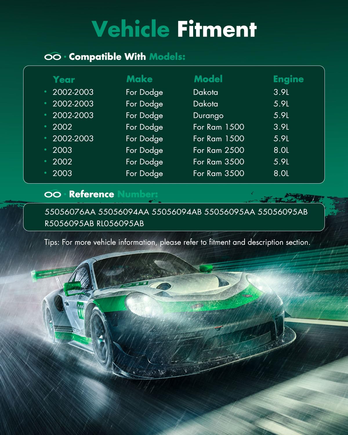 SCITOO AC Compressor for Dodge Dakota 3.9L 5.9L for Dodge Durango 5.9L for Ram 1500 3.9L 5.9L for Ram 2500 8.0L for Ram 3500 5.9