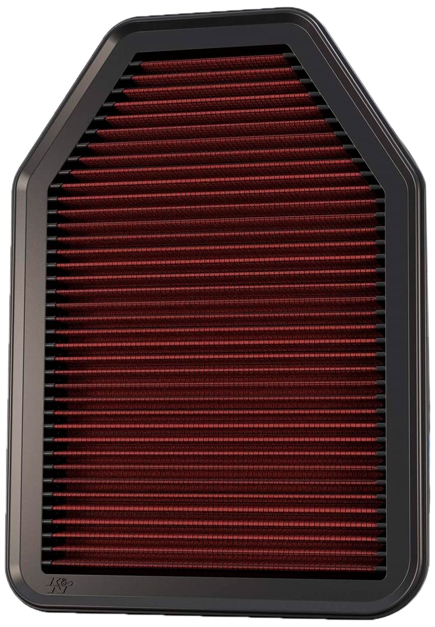 K&N High-Flow Original Lifetime Engine Air Filter: Increase Power & Towing, Washable, Premium, Replacement Air Filter: Compatible With 2007-2018 Jeep Wrangler V6 3.6L, 33-2364